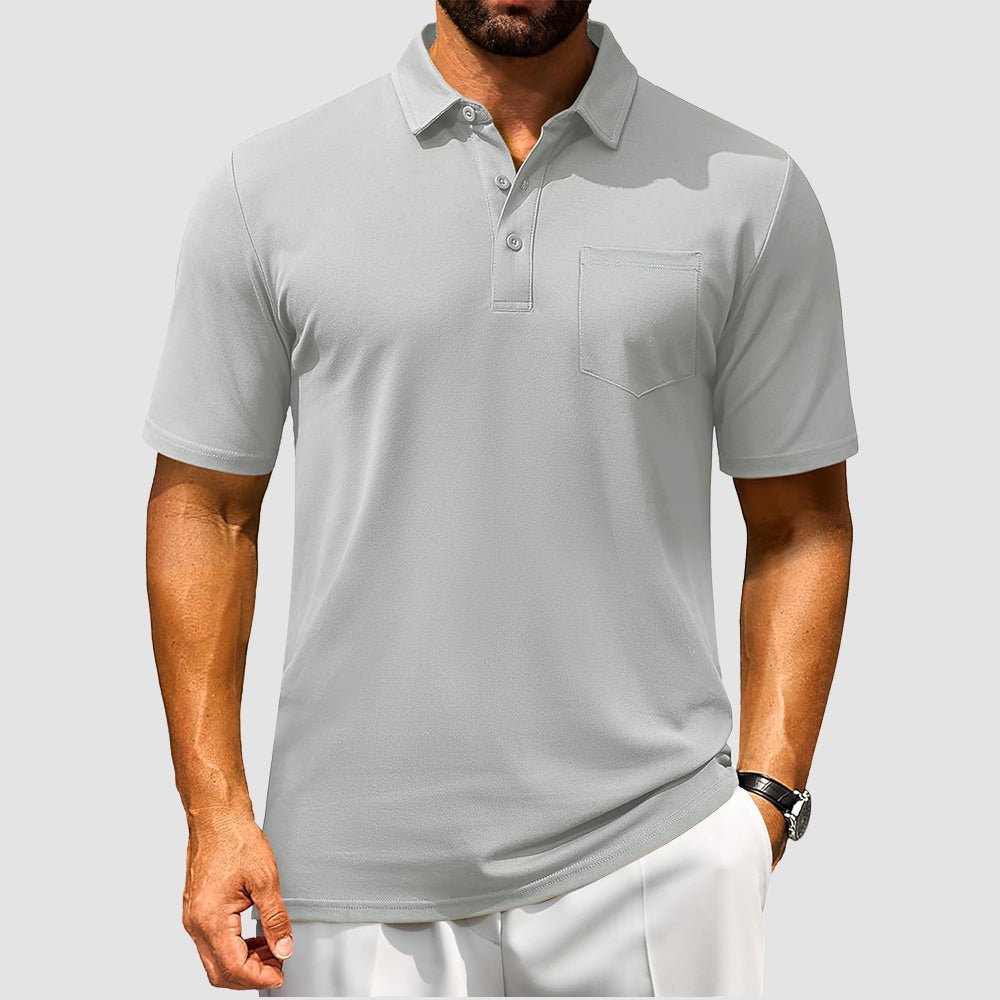 Men's Cotton Polo Shirts - Breathable Short Sleeve Golf Tee - veyora