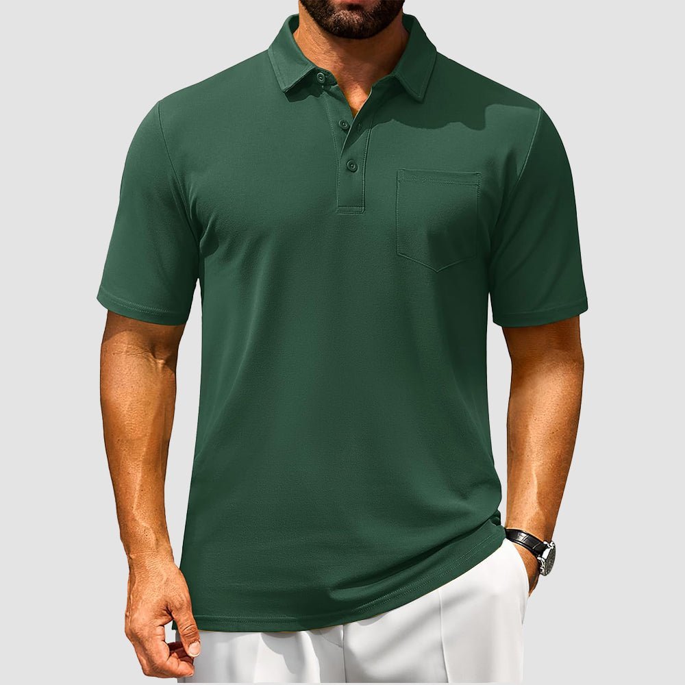 Men's Cotton Polo Shirts - Breathable Short Sleeve Golf Tee - veyora