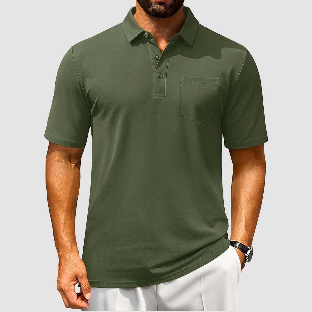 Men's Cotton Polo Shirts - Breathable Short Sleeve Golf Tee - veyora