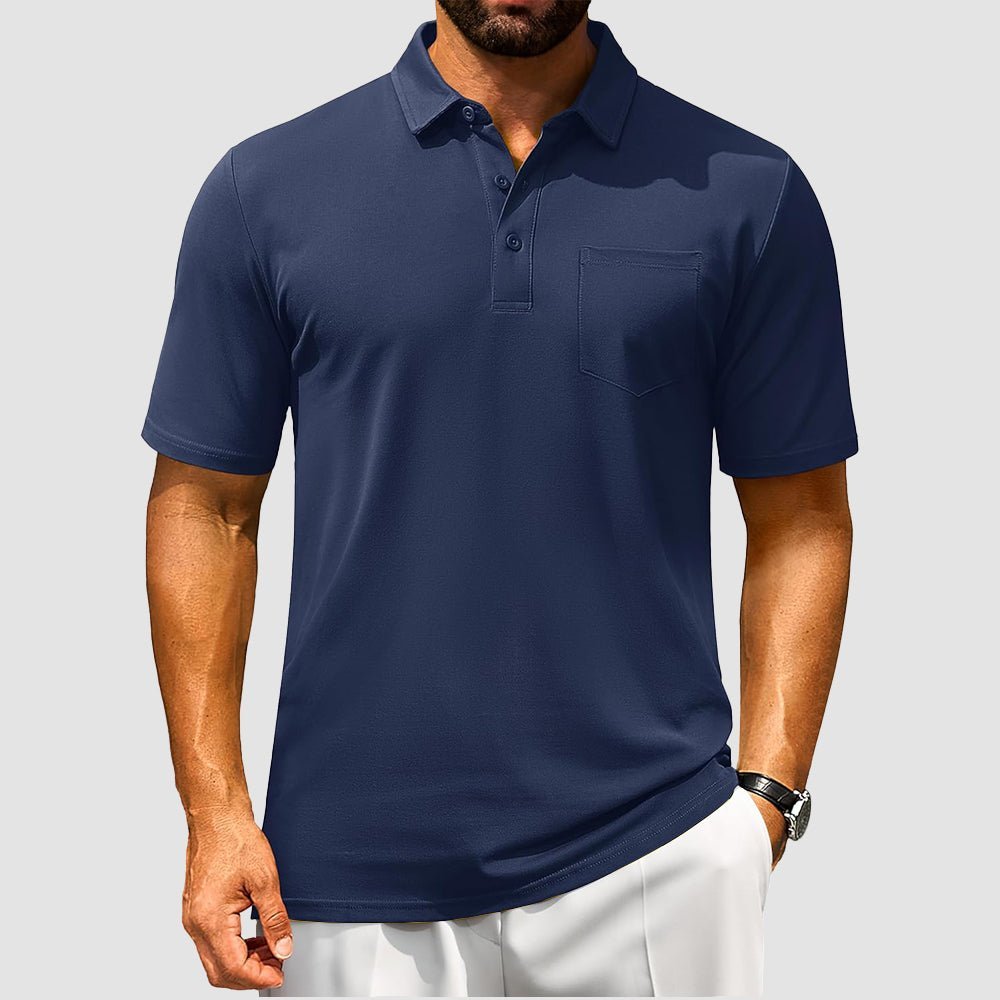 Men's Cotton Polo Shirts - Breathable Short Sleeve Golf Tee - veyora