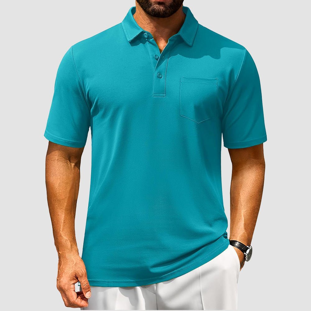 Men's Cotton Polo Shirts - Breathable Short Sleeve Golf Tee - veyora