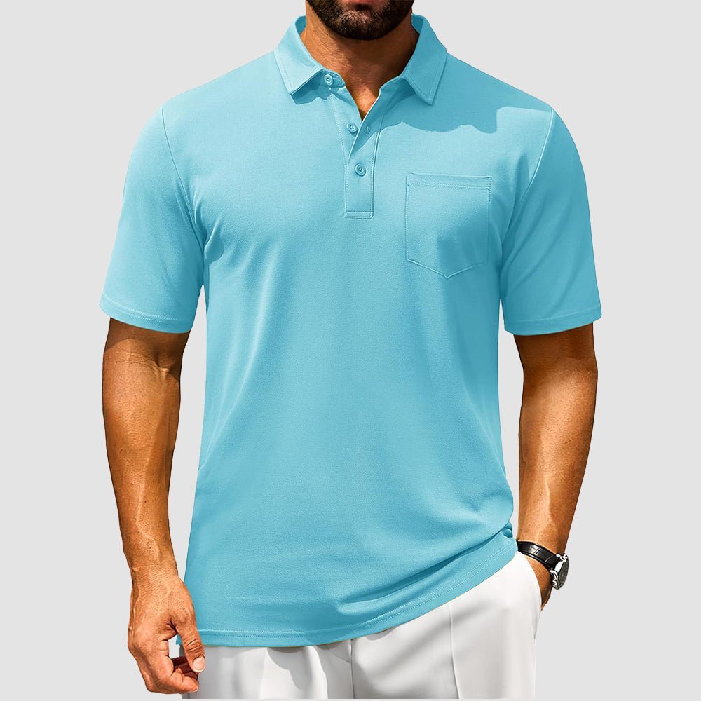 Men's Cotton Polo Shirts - Breathable Short Sleeve Golf Tee - veyora