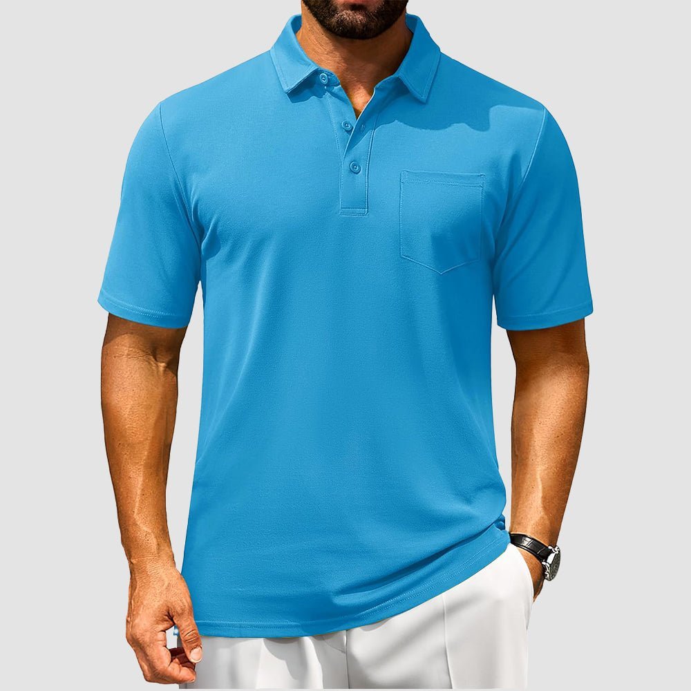 Men's Cotton Polo Shirts - Breathable Short Sleeve Golf Tee - veyora