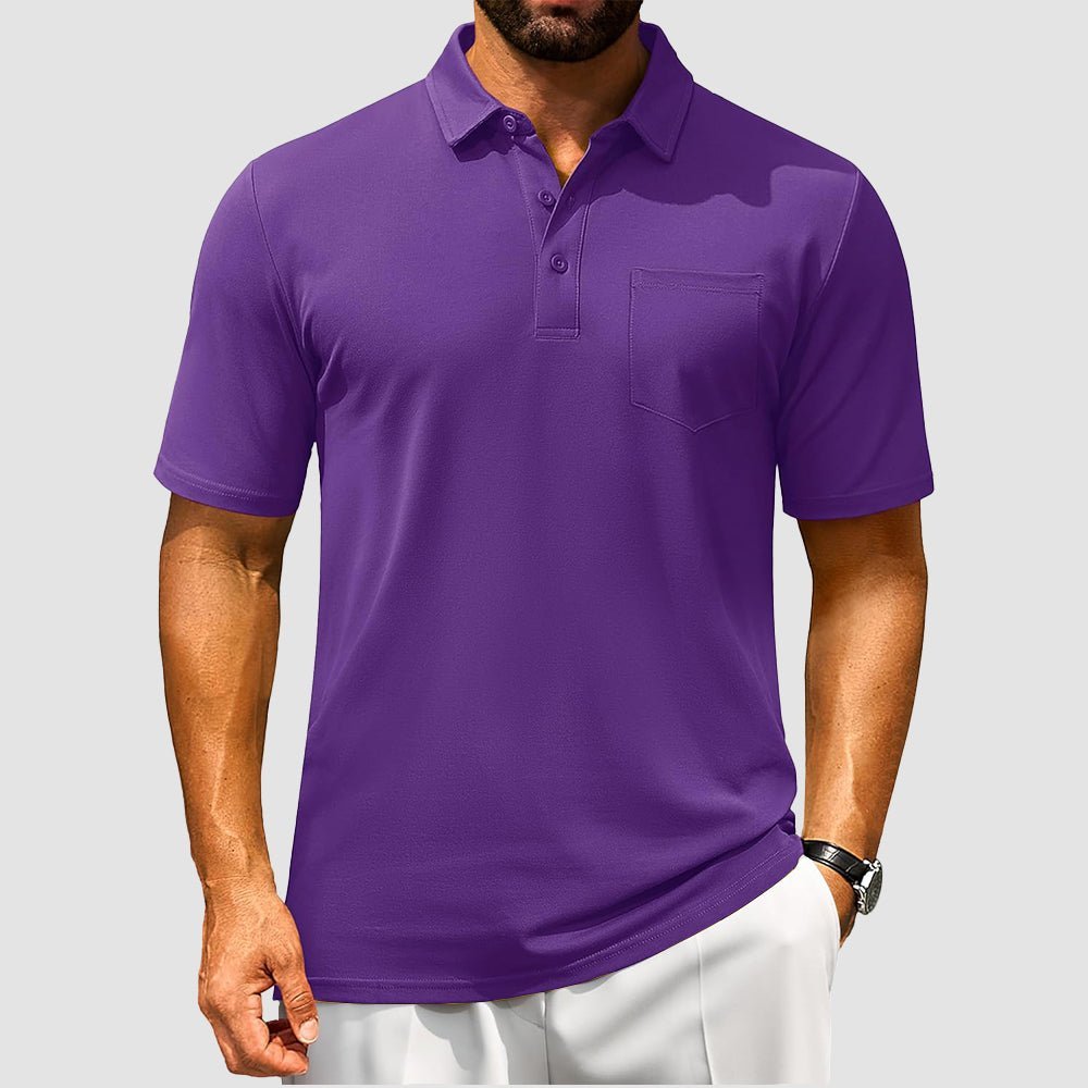 Men's Cotton Polo Shirts - Breathable Short Sleeve Golf Tee - veyora