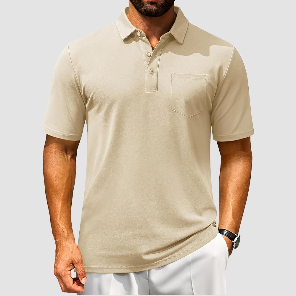 Men's Cotton Polo Shirts - Breathable Short Sleeve Golf Tee - veyora