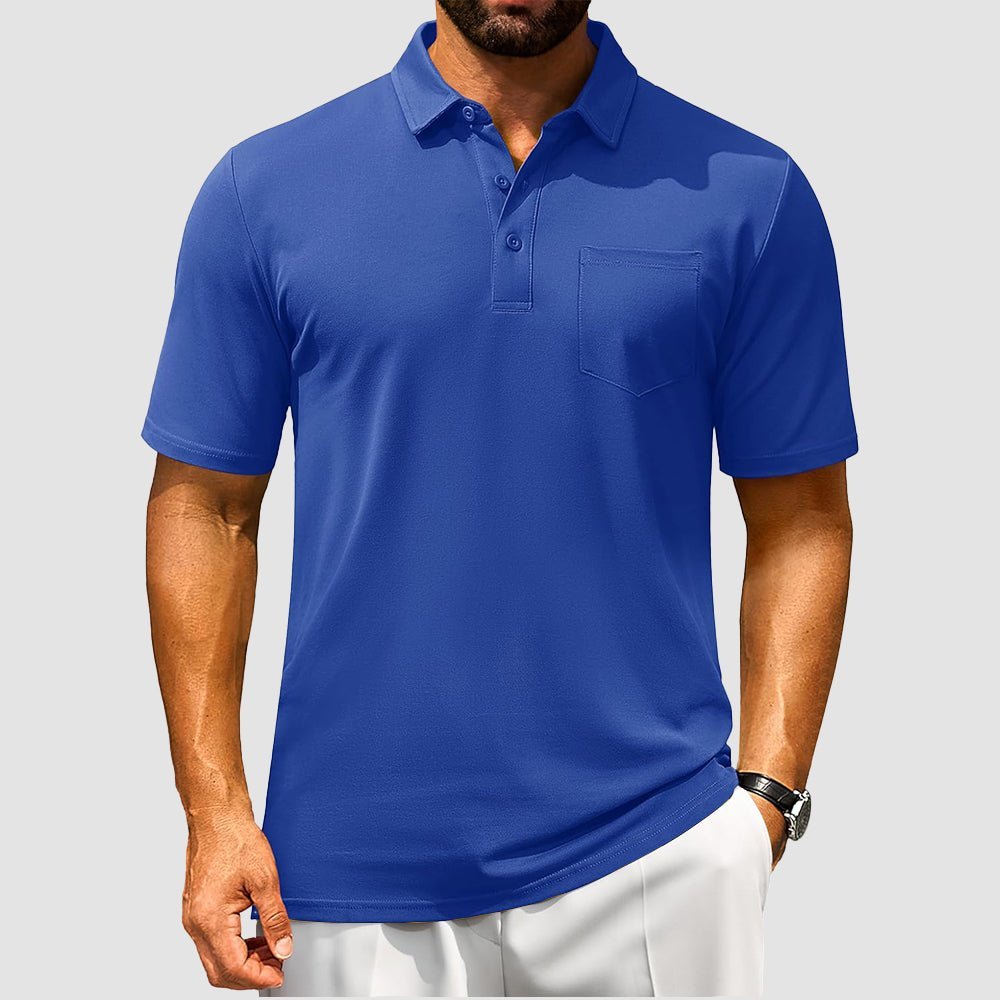 Men's Cotton Polo Shirts - Breathable Short Sleeve Golf Tee - veyora