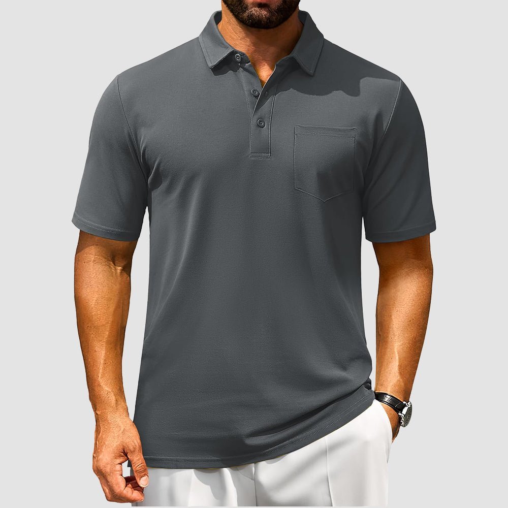 Men's Cotton Polo Shirts - Breathable Short Sleeve Golf Tee - veyora