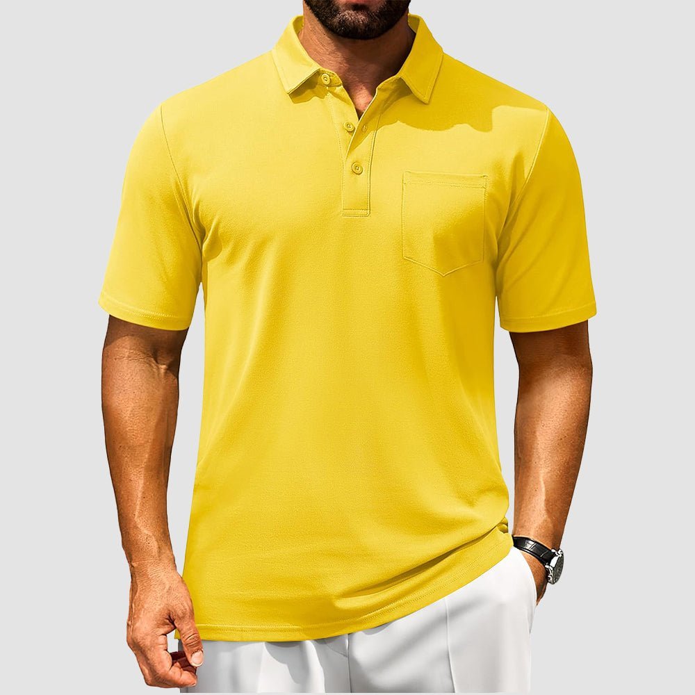 Men's Cotton Polo Shirts - Breathable Short Sleeve Golf Tee - veyora