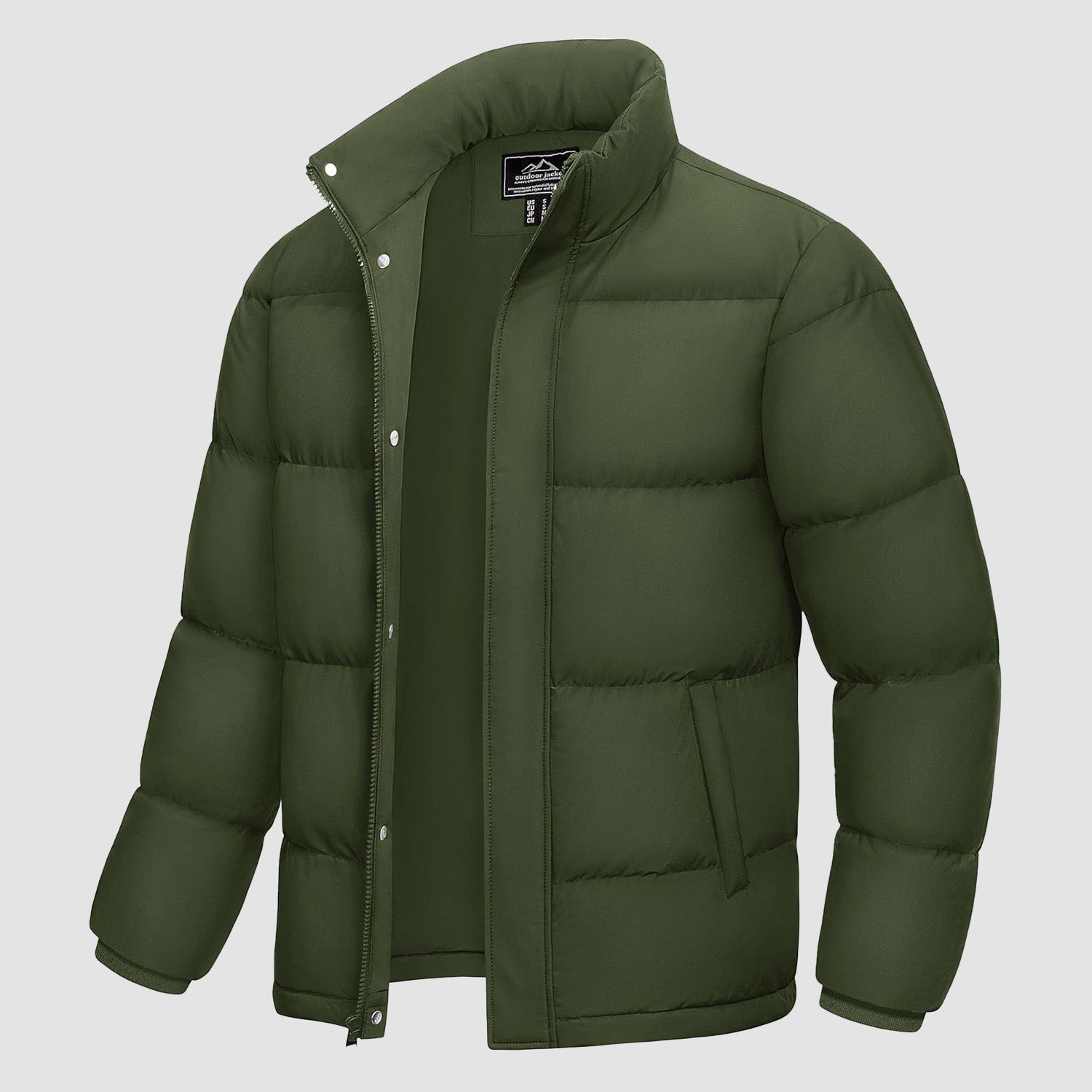 Men's Warm Down Puffer Jacket, Water - Resistant & Windproof - veyora
