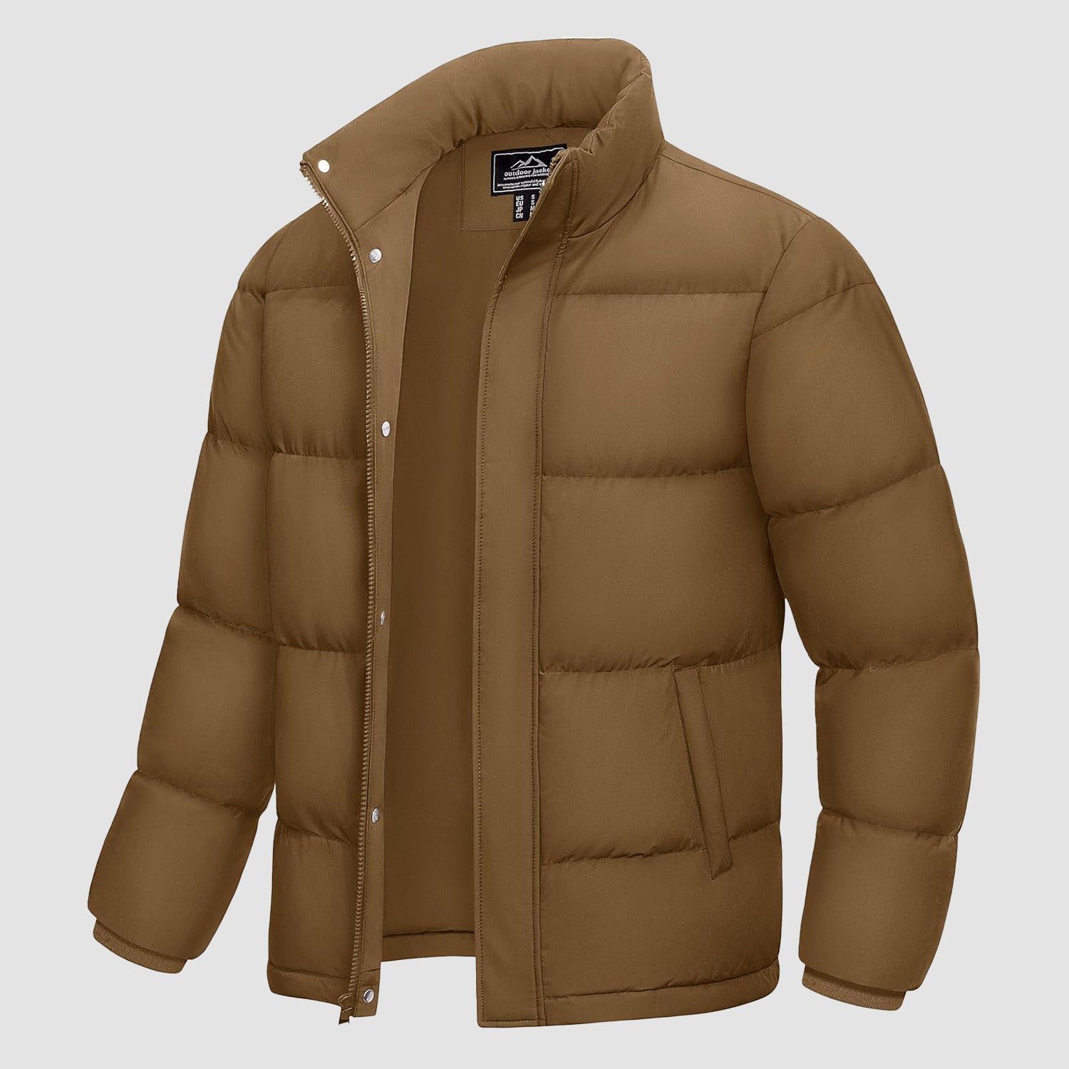 Men's Warm Down Puffer Jacket, Water - Resistant & Windproof - veyora