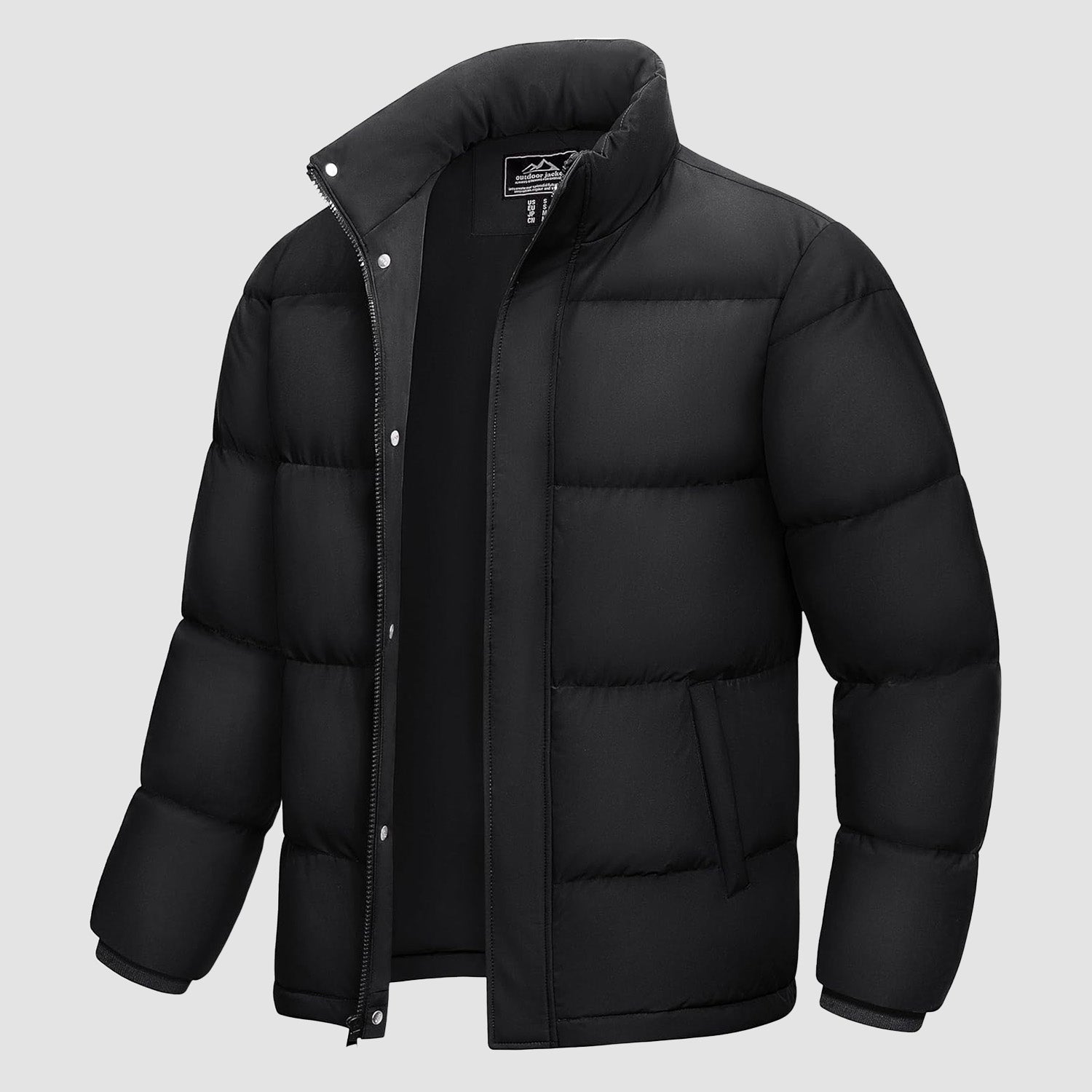 Men's Warm Down Puffer Jacket, Water - Resistant & Windproof - veyora