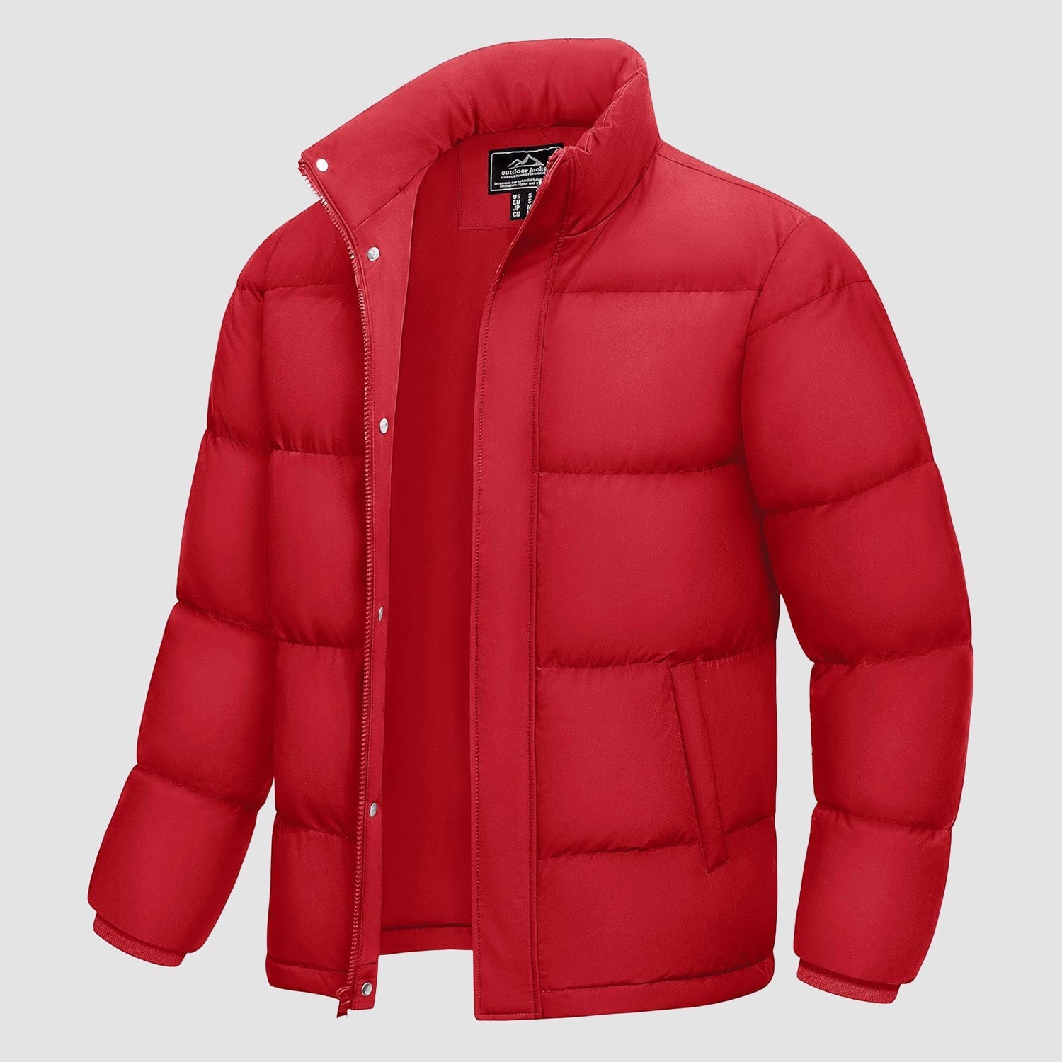 Men's Warm Down Puffer Jacket, Water - Resistant & Windproof - veyora