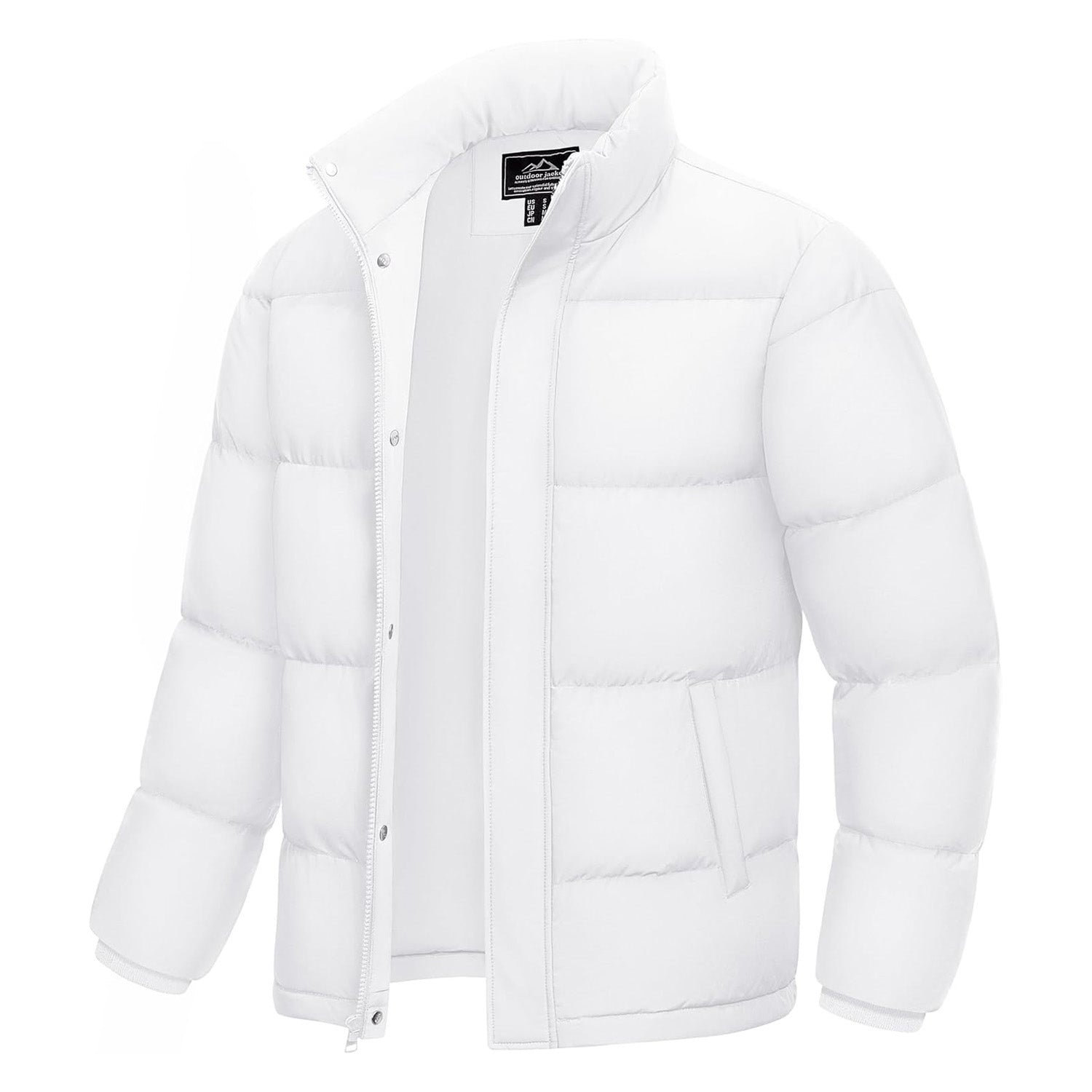 Men's Warm Down Puffer Jacket, Water - Resistant & Windproof - veyora