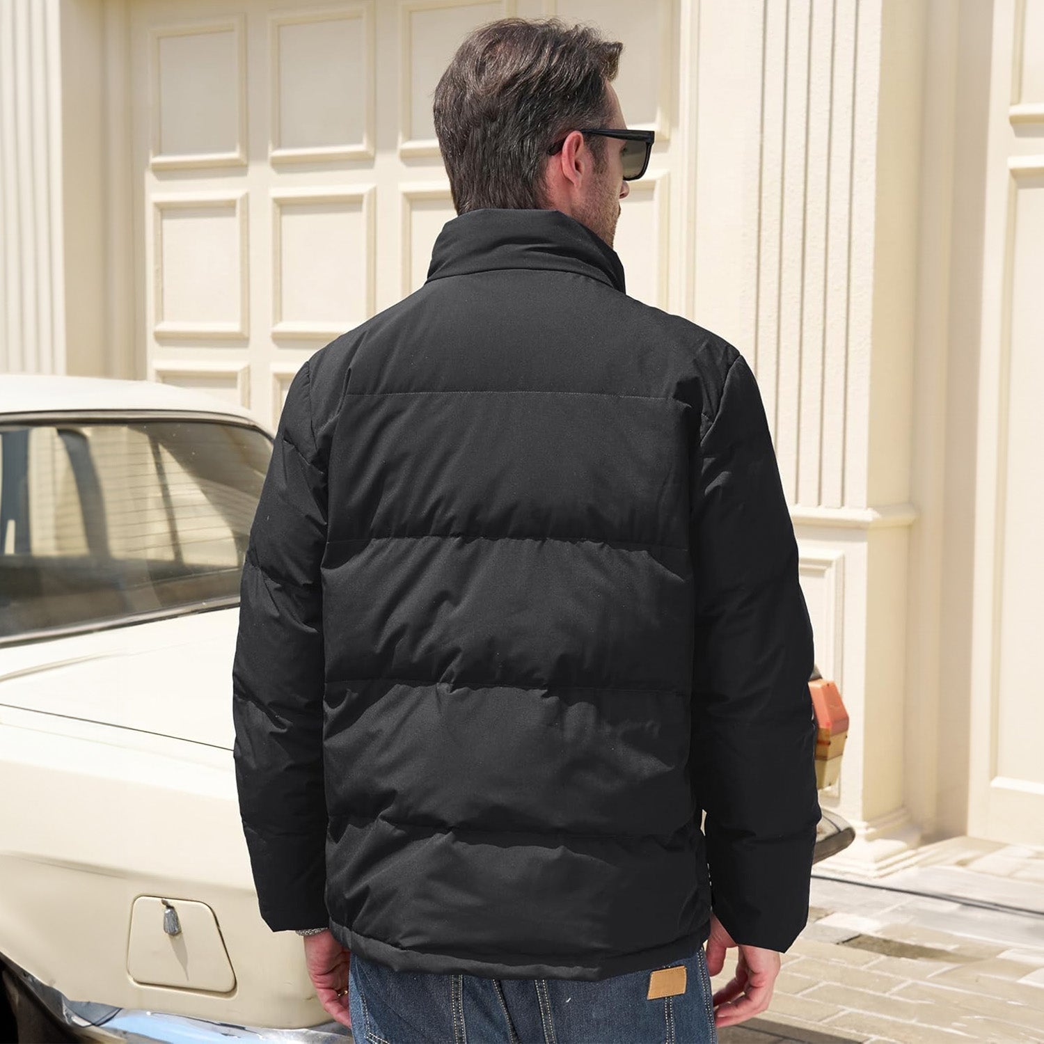 Men's Warm Down Puffer Jacket, Water - Resistant & Windproof - veyora