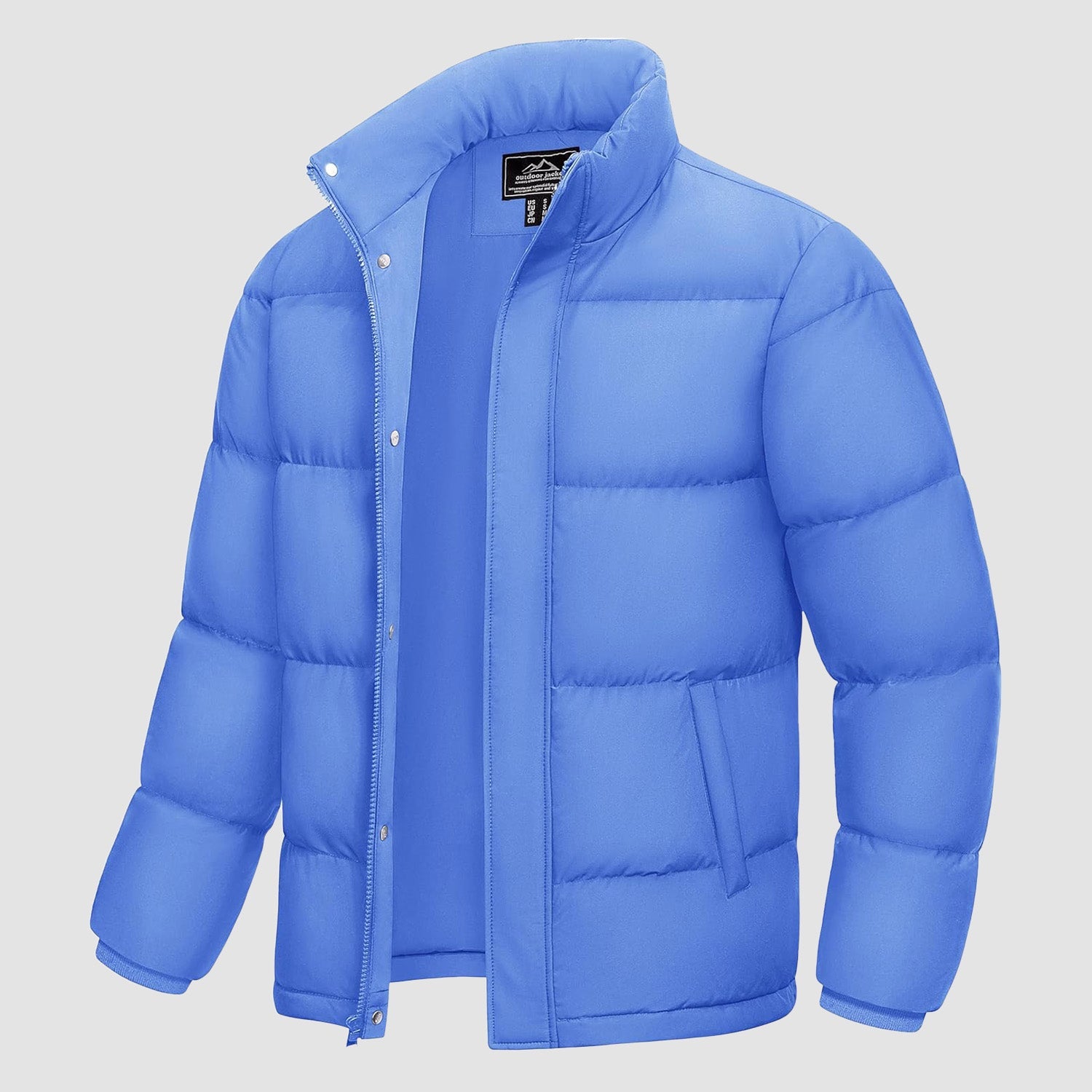 Men's Warm Down Puffer Jacket, Water - Resistant & Windproof - veyora
