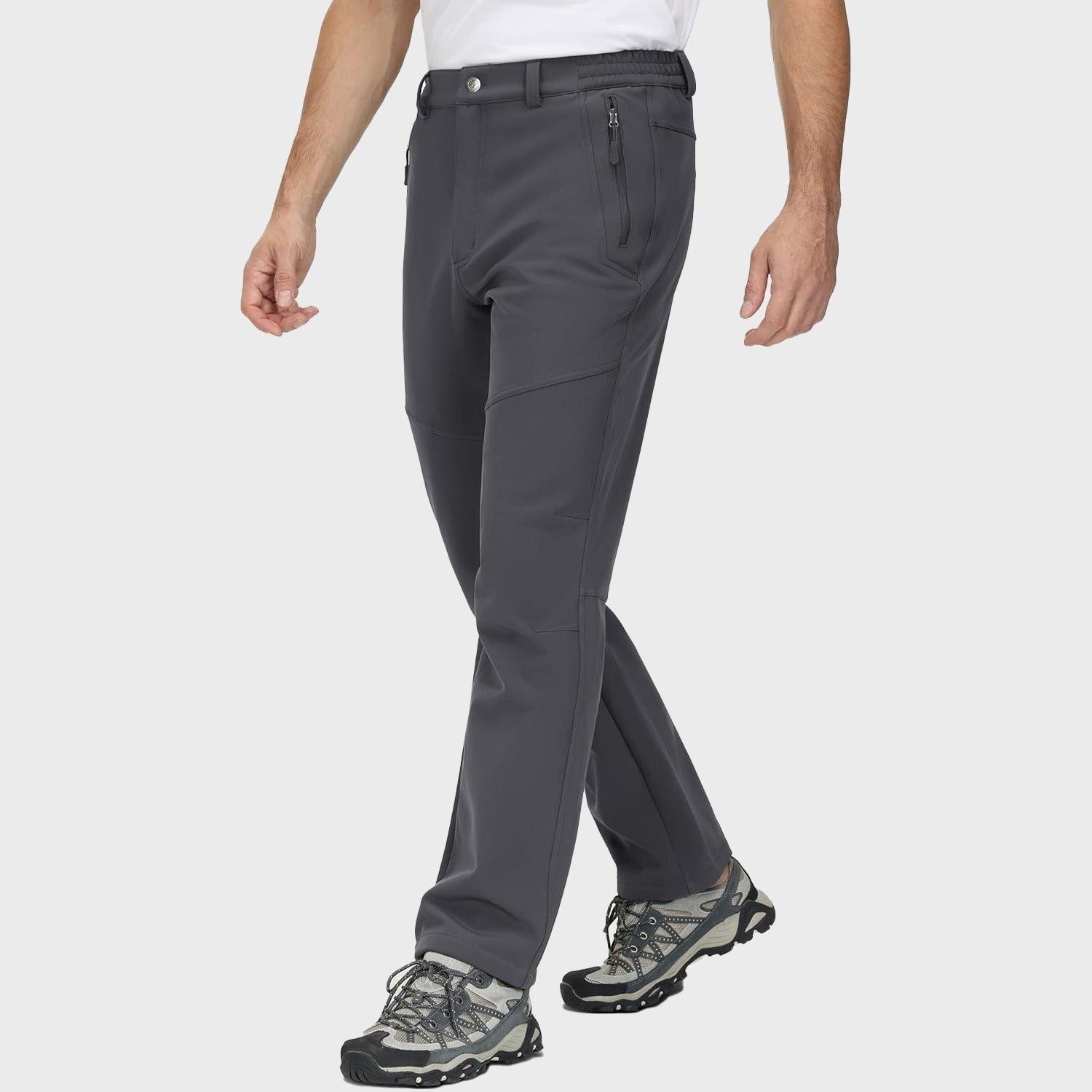 Men's Fleece Hiking Pants Water Resistant Ski Snow Pants