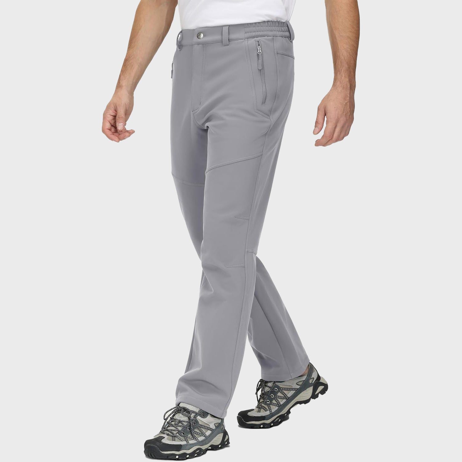 Men's Fleece Hiking Pants Water Resistant Ski Snow Pants