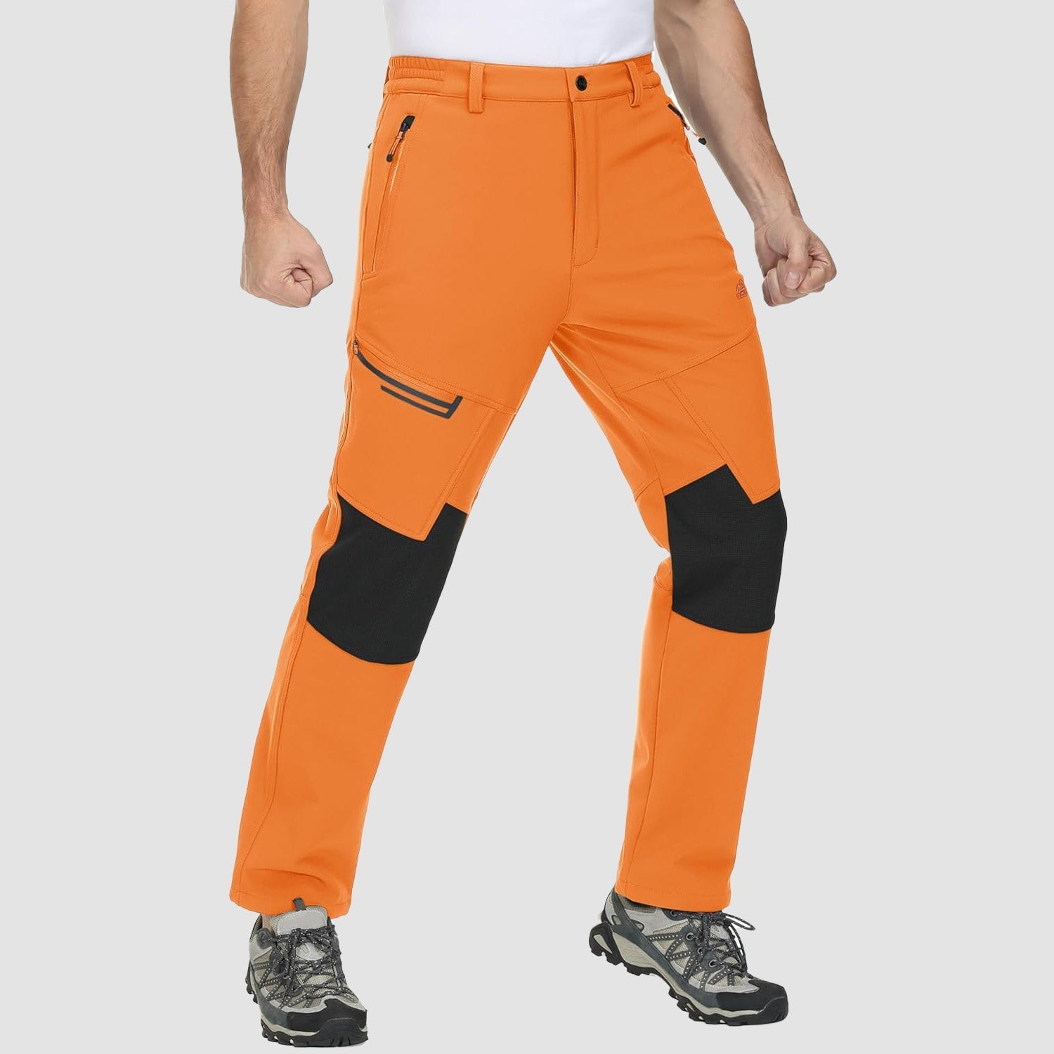 Men's Fleece - Lined Ski Pants - Water - Resistant, 4 Zip Pockets - veyora