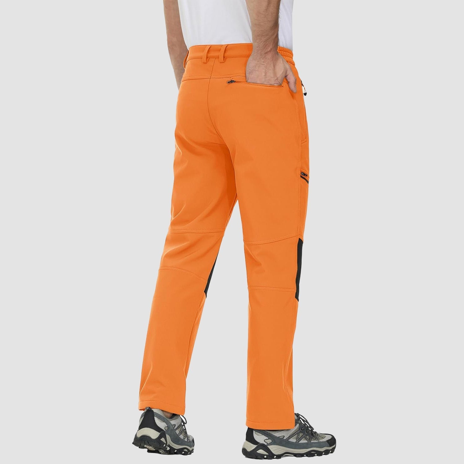 Men's Fleece - Lined Ski Pants - Water - Resistant, 4 Zip Pockets - veyora