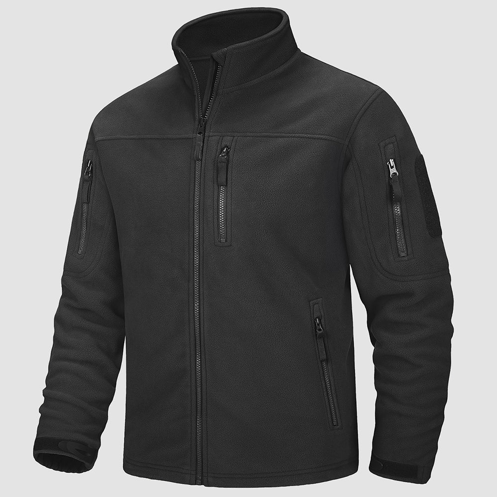 Men's Fleece Tactical Jacket Stand Collar Military Field Jackets - veyora