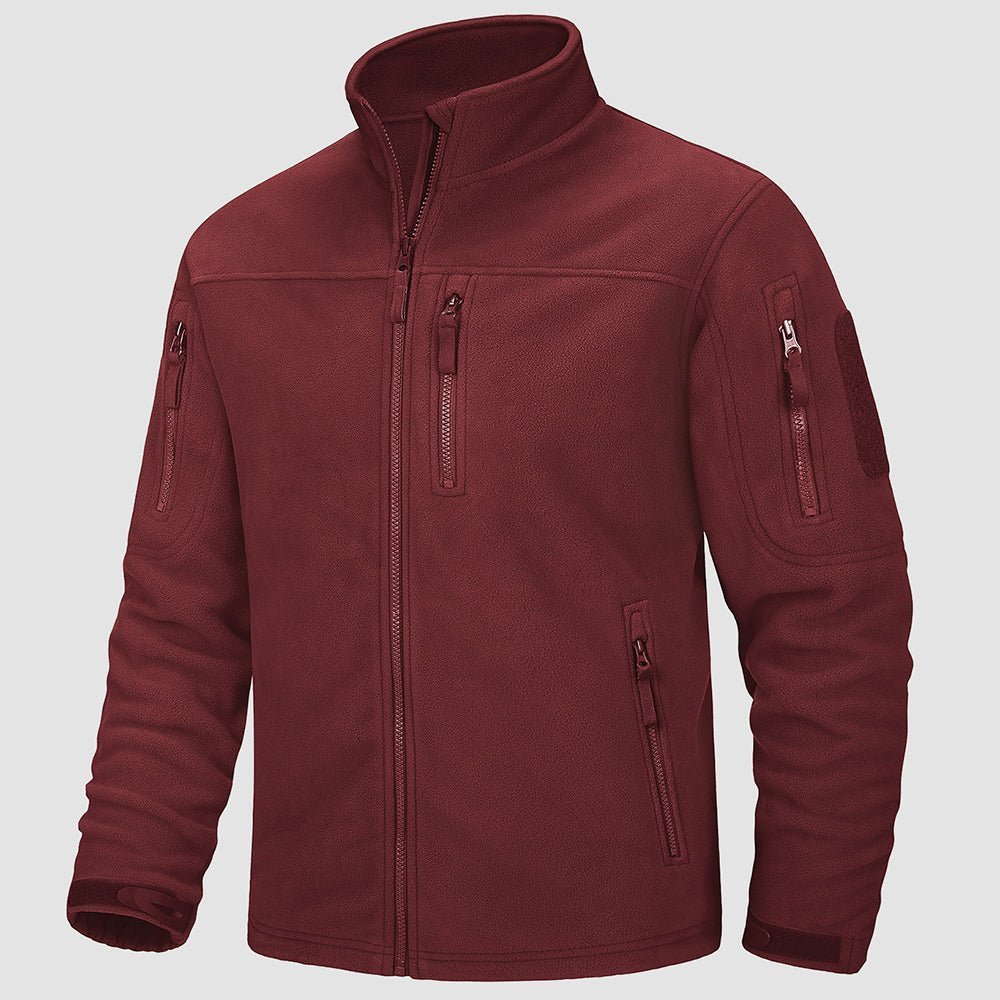 Men's Fleece Tactical Jacket Stand Collar Military Field Jackets - veyora