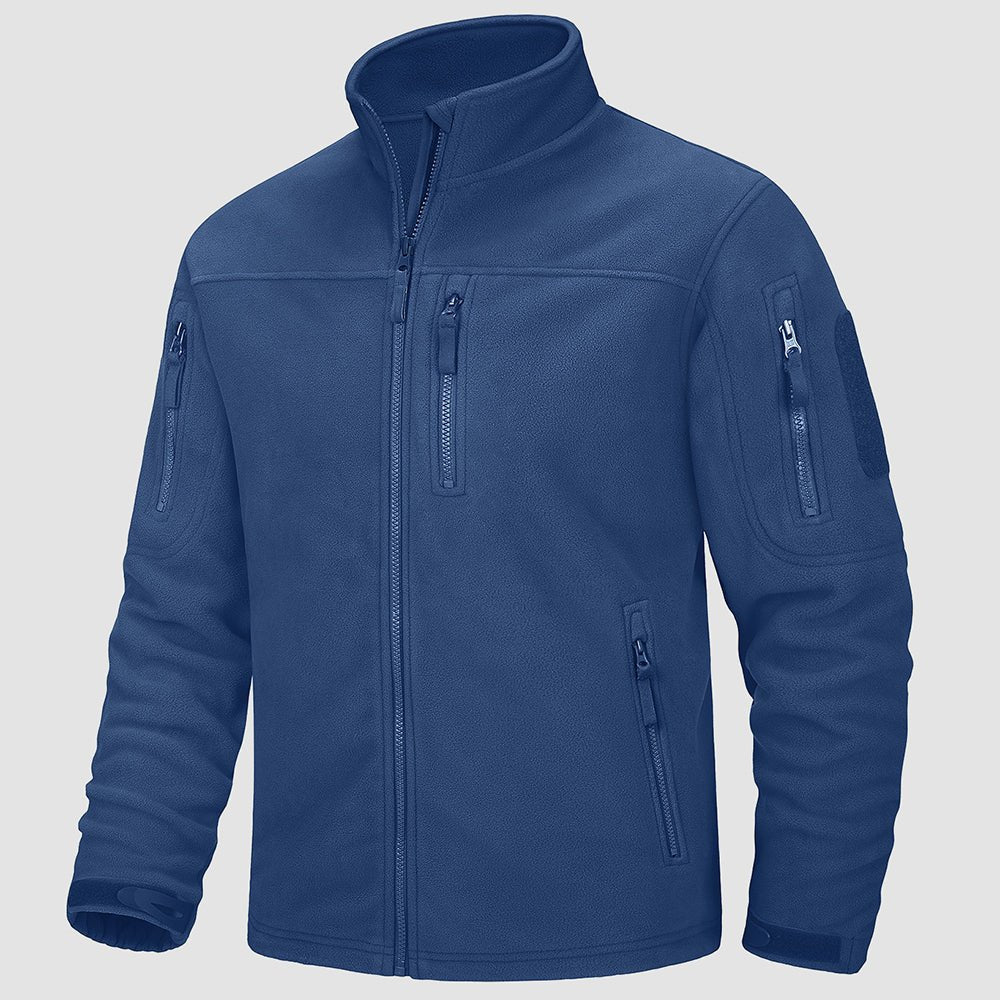 Men's Fleece Tactical Jacket Stand Collar Military Field Jackets - veyora