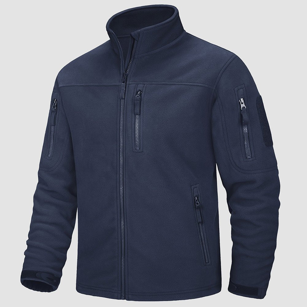 Men's Fleece Tactical Jacket Stand Collar Military Field Jackets - veyora