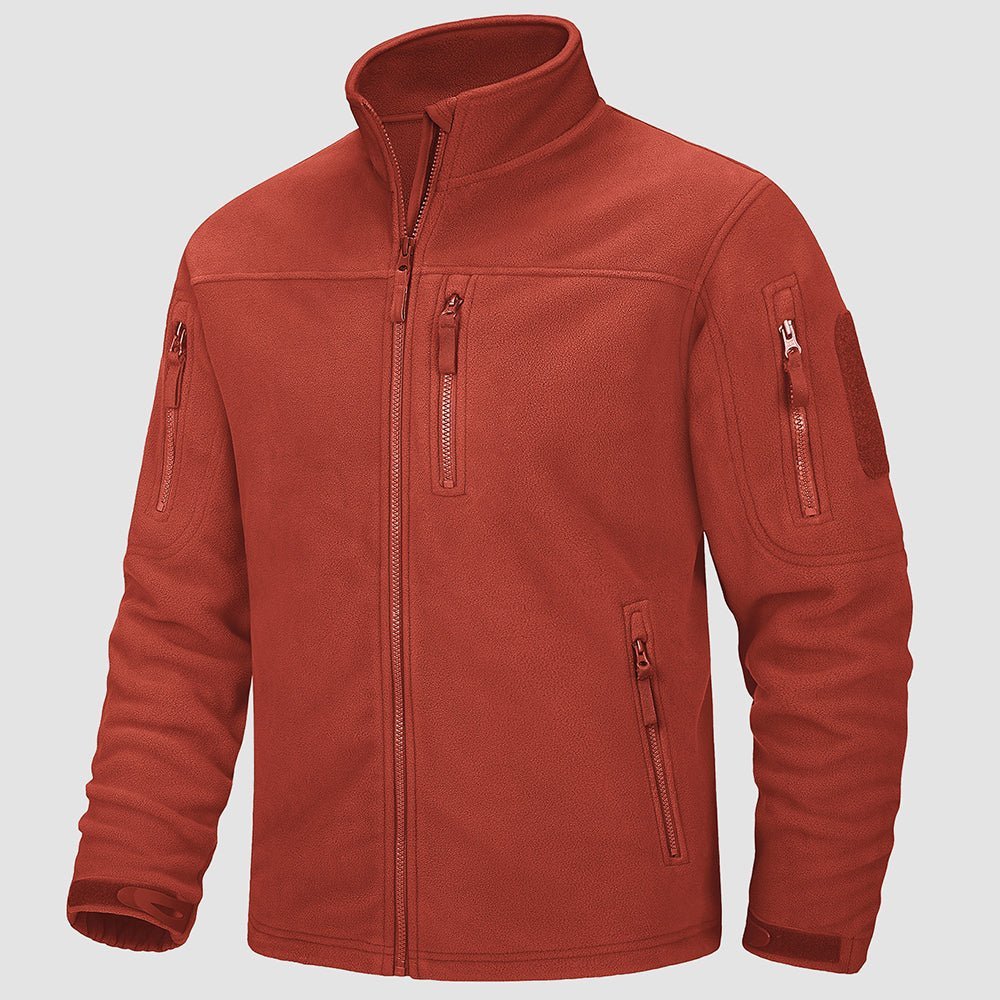 Men's Fleece Tactical Jacket Stand Collar Military Field Jackets - veyora