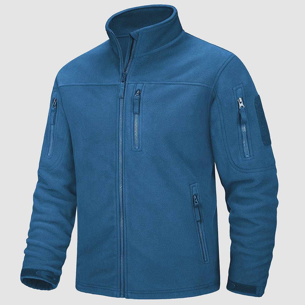 Men's Fleece Tactical Jacket Stand Collar Military Field Jackets - veyora