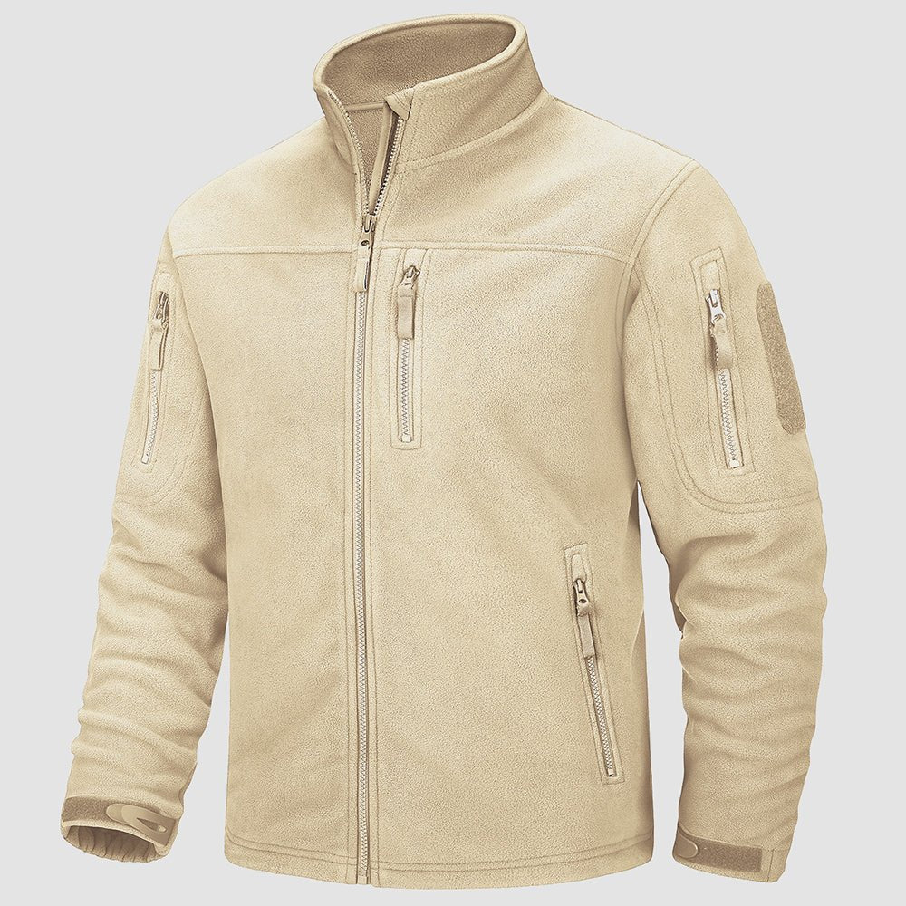 Men's Fleece Tactical Jacket Stand Collar Military Field Jackets - veyora