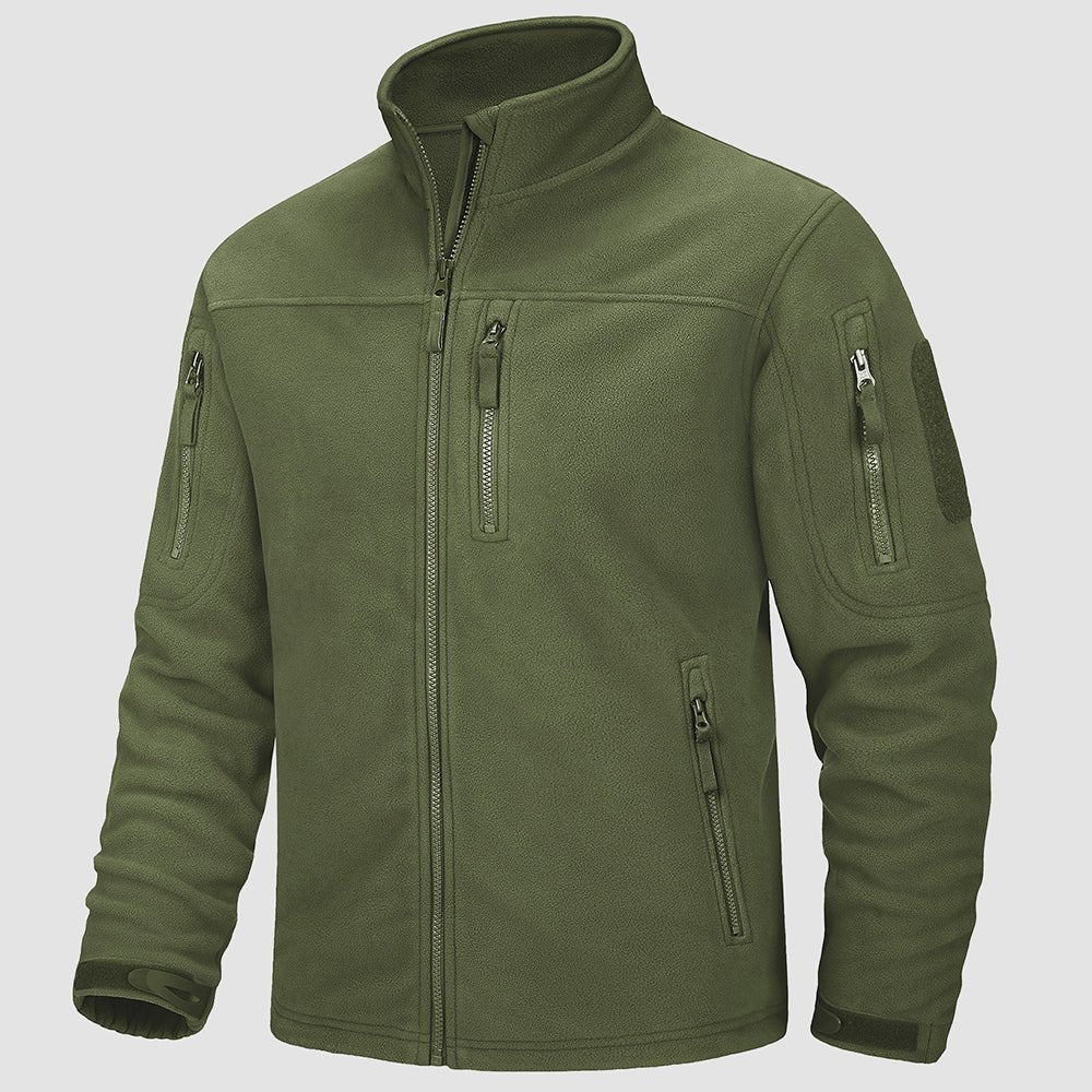 Men's Fleece Tactical Jacket Stand Collar Military Field Jackets - veyora
