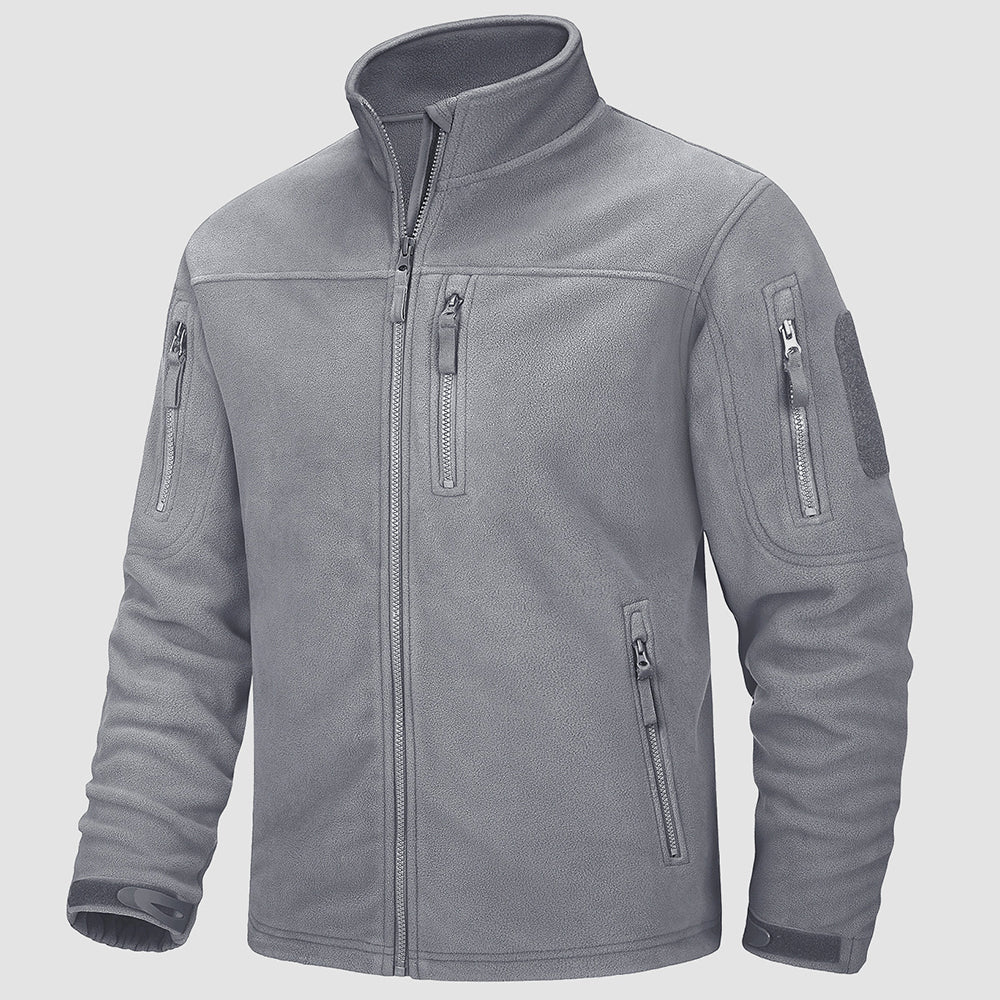 Men's Fleece Tactical Jacket Stand Collar Military Field Jackets - veyora