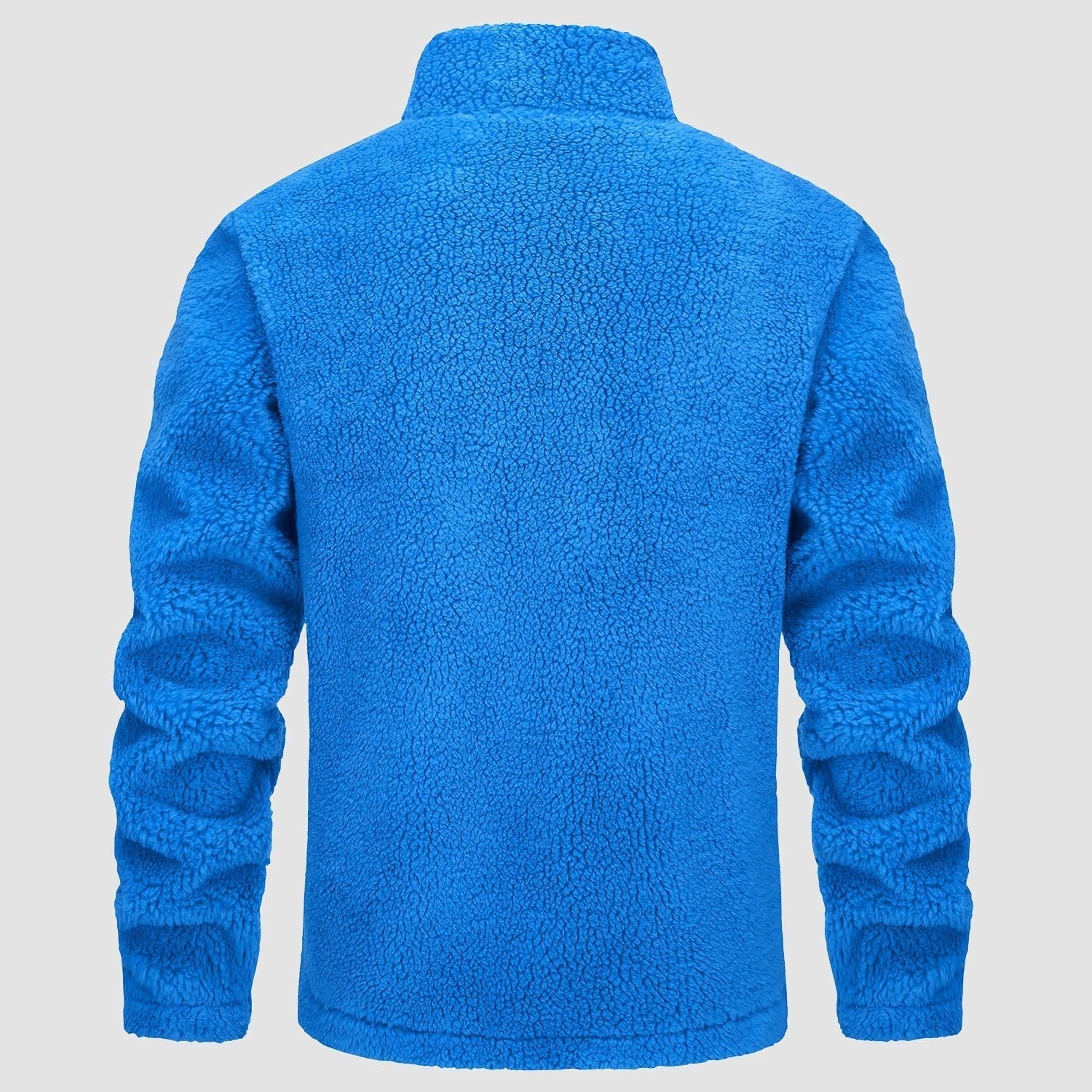 Men's Fluffy Sherpa Fleece Jacket Full Zip Casual Winter Outwear - veyora