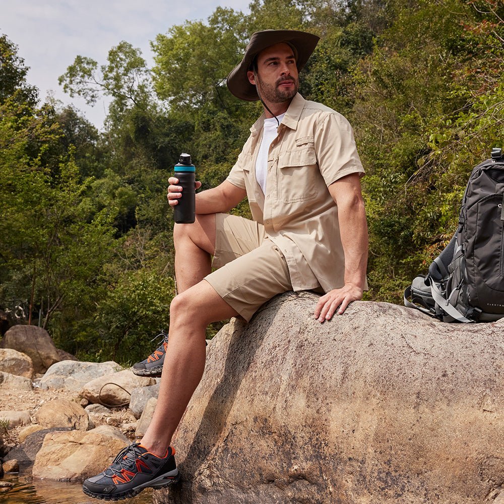 Men's Hiking Cargo Shorts with Zipper Pockets - veyora
