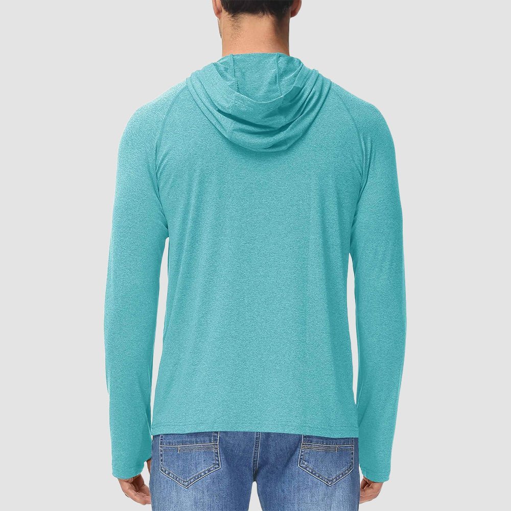 Men's Hooded UPF 50+ Sun Protection Sherpa Fishing Shirt - veyora