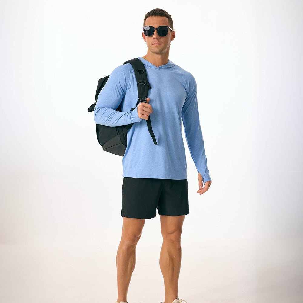 Men's Hooded UPF 50+ Sun Protection Sherpa Fishing Shirt - veyora
