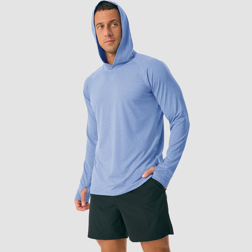 Men's Hooded UPF 50+ Sun Protection Sherpa Fishing Shirt - veyora