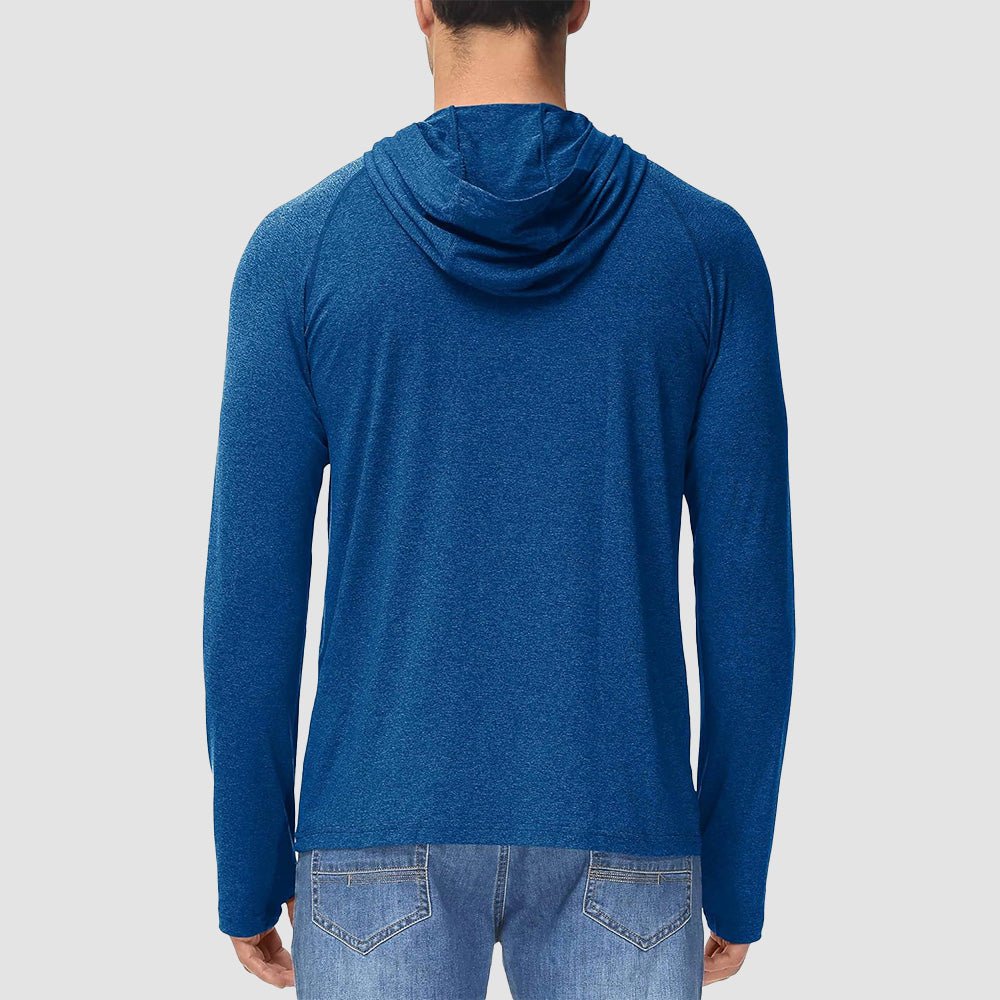 Men's Hooded UPF 50+ Sun Protection Sherpa Fishing Shirt