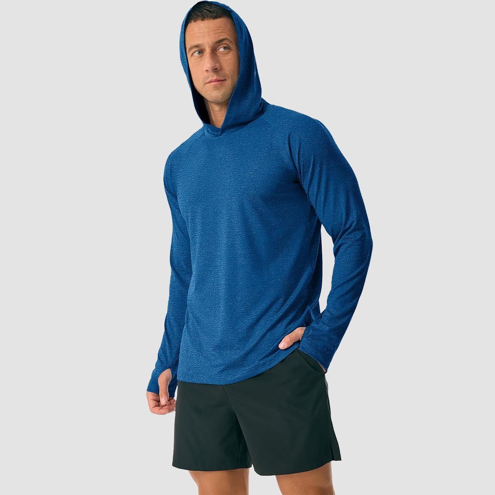 Men's Hooded UPF 50+ Sun Protection Sherpa Fishing Shirt - veyora
