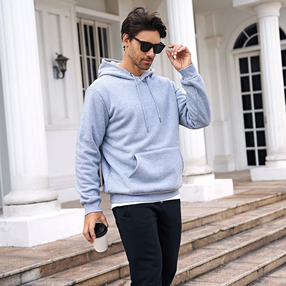 Men's Hoodie Sweater Fleece Pullover Hoodies Sweatshirt - veyora