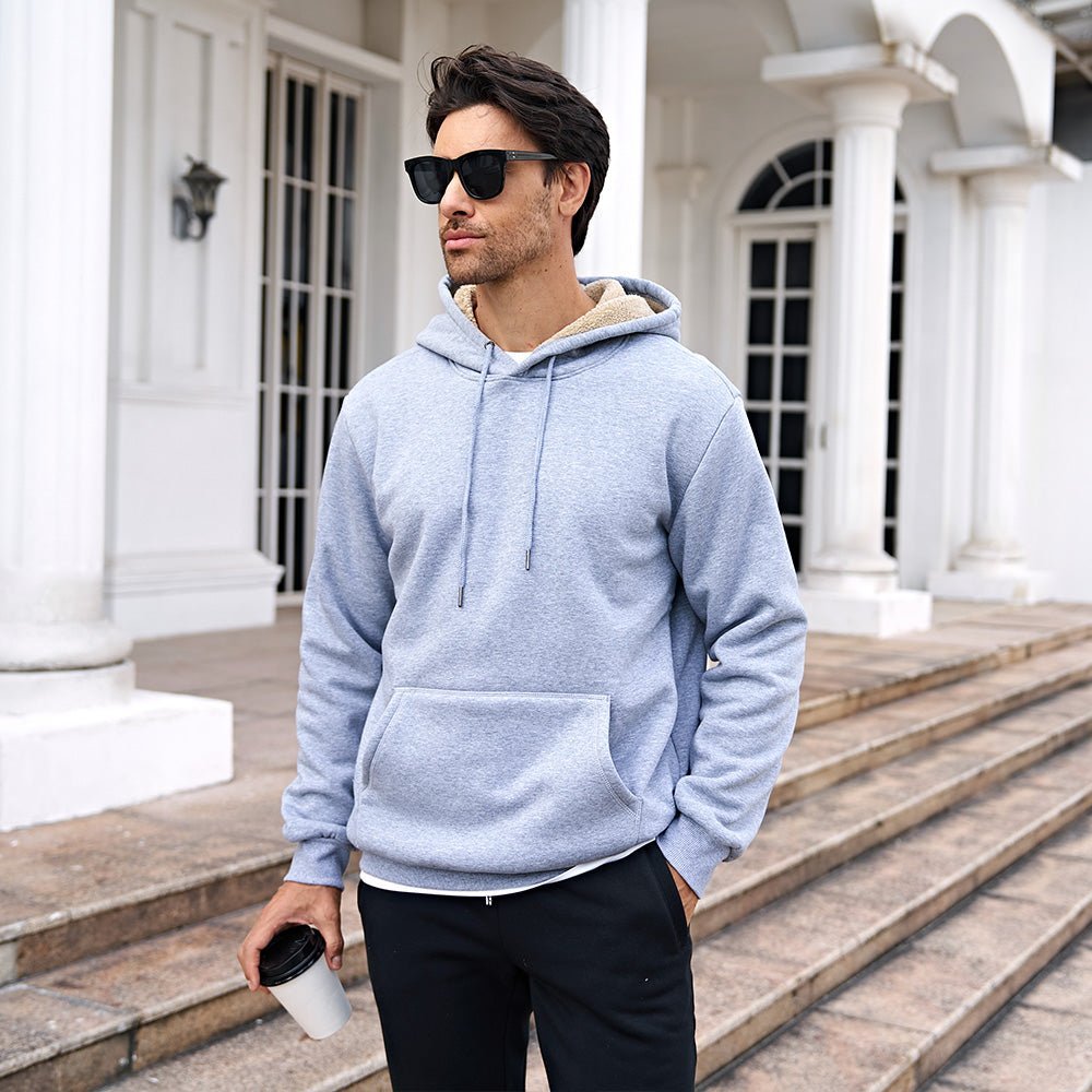 Men's Hoodie Sweater Fleece Pullover Hoodies Sweatshirt - veyora