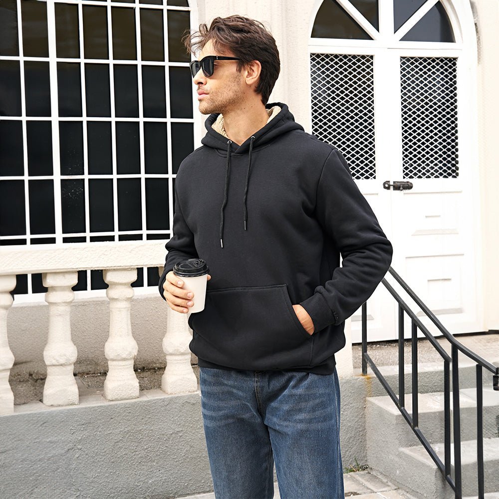 Men's Hoodie Sweater Fleece Pullover Hoodies Sweatshirt - veyora