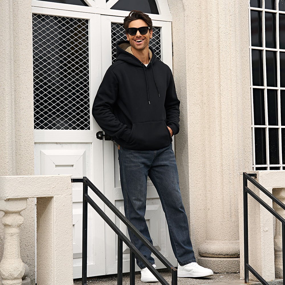 Men's Hoodie Sweater Fleece Pullover Hoodies Sweatshirt - veyora