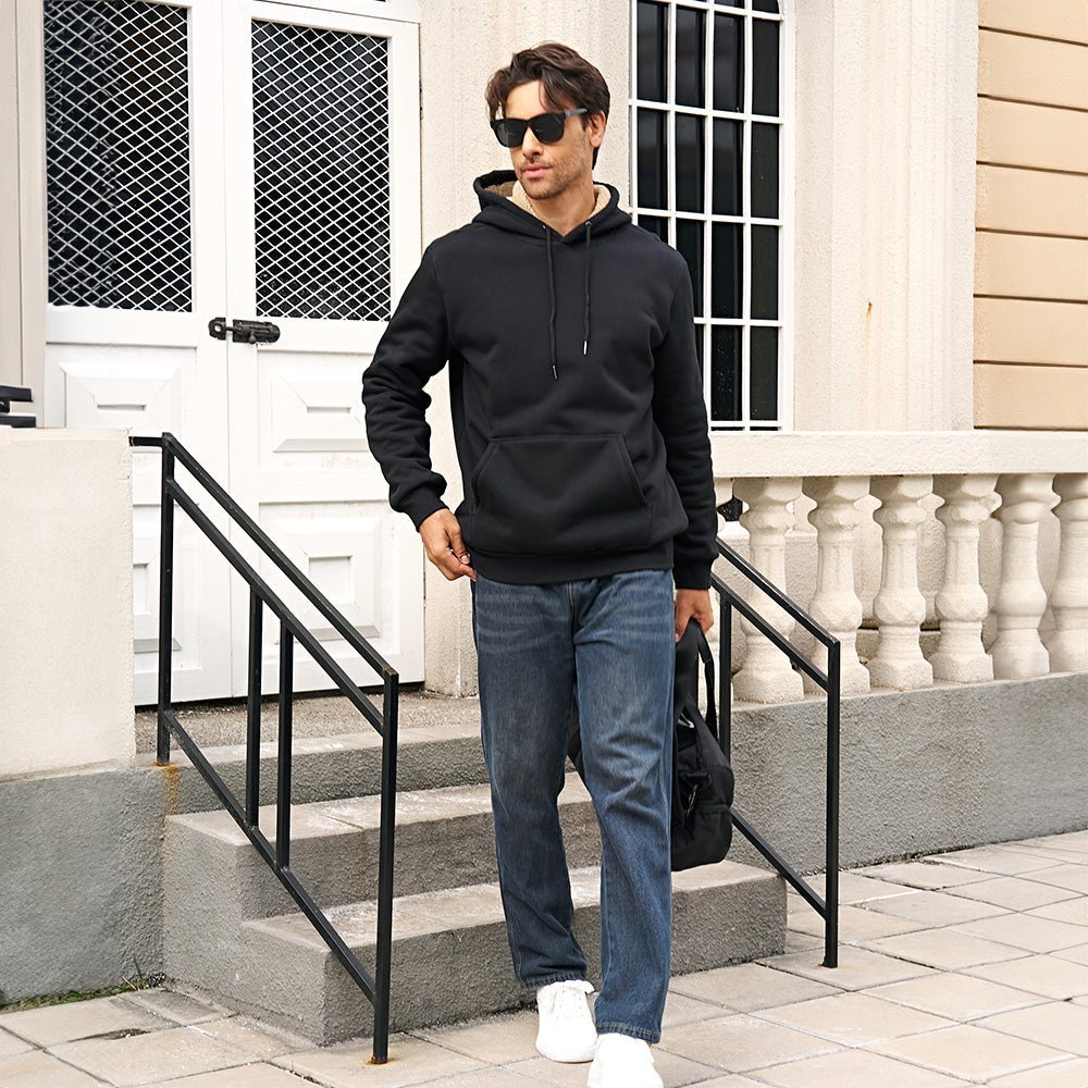 Men's Hoodie Sweater Fleece Pullover Hoodies Sweatshirt - veyora
