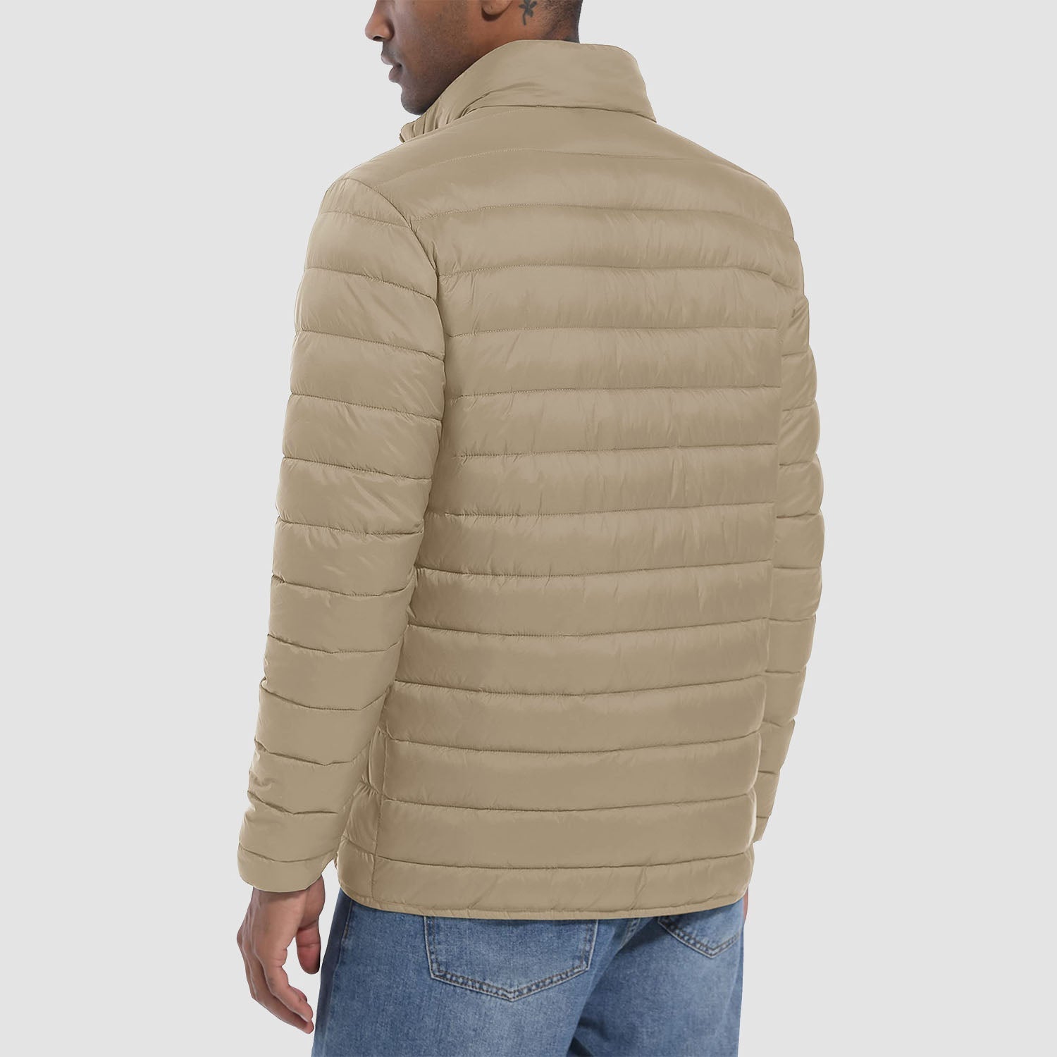 Men's Lightweight Puffer Jacket – Water-Repellent Winter Coat