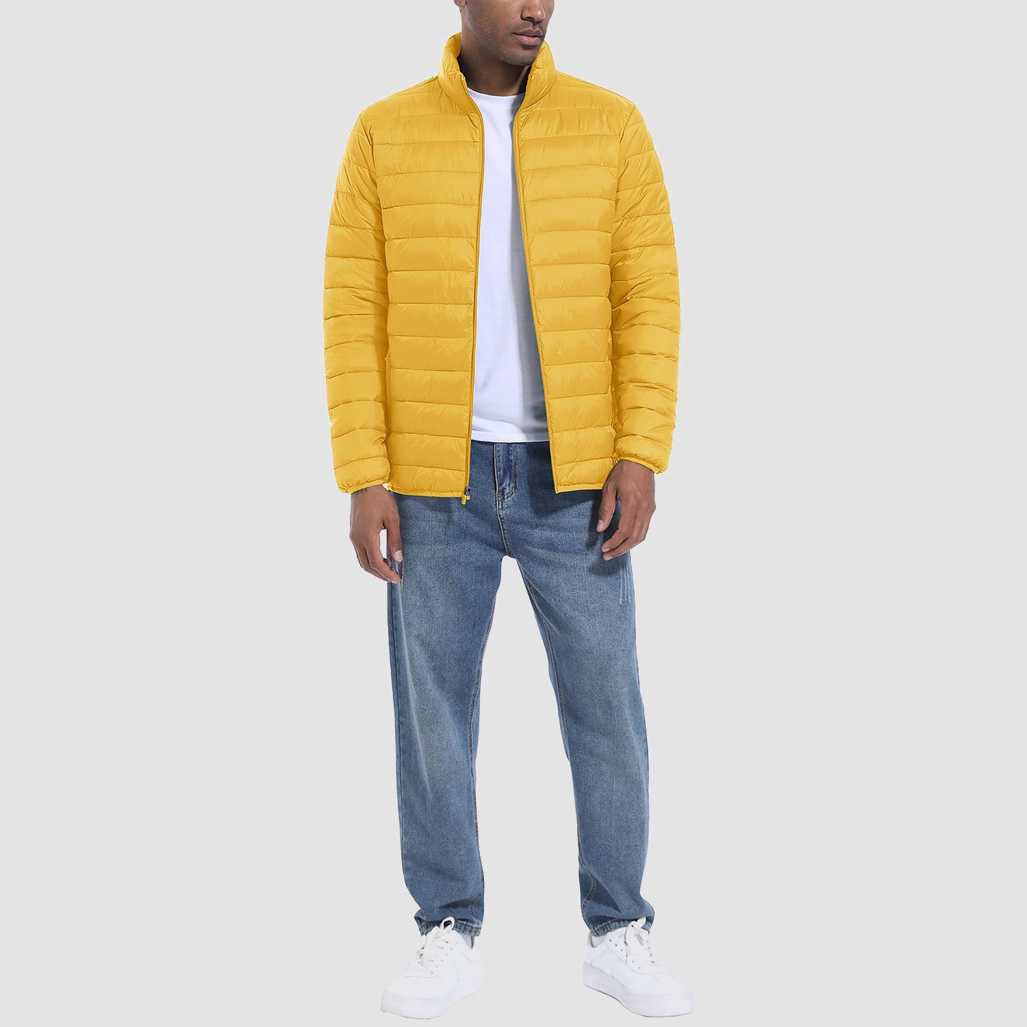 Men's Lightweight Puffer Jacket – Water-Repellent Winter Coat