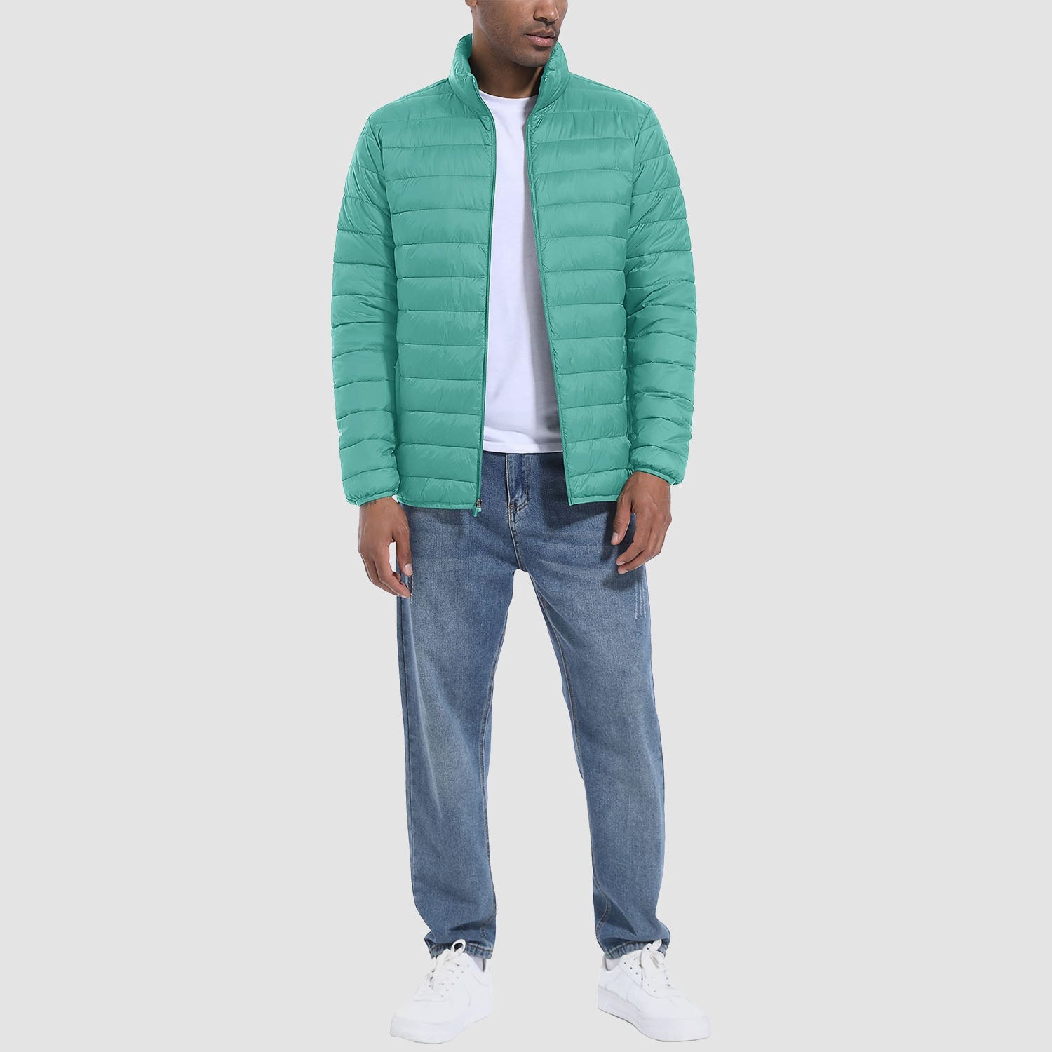 Men's Lightweight Puffer Jacket – Water-Repellent Winter Coat