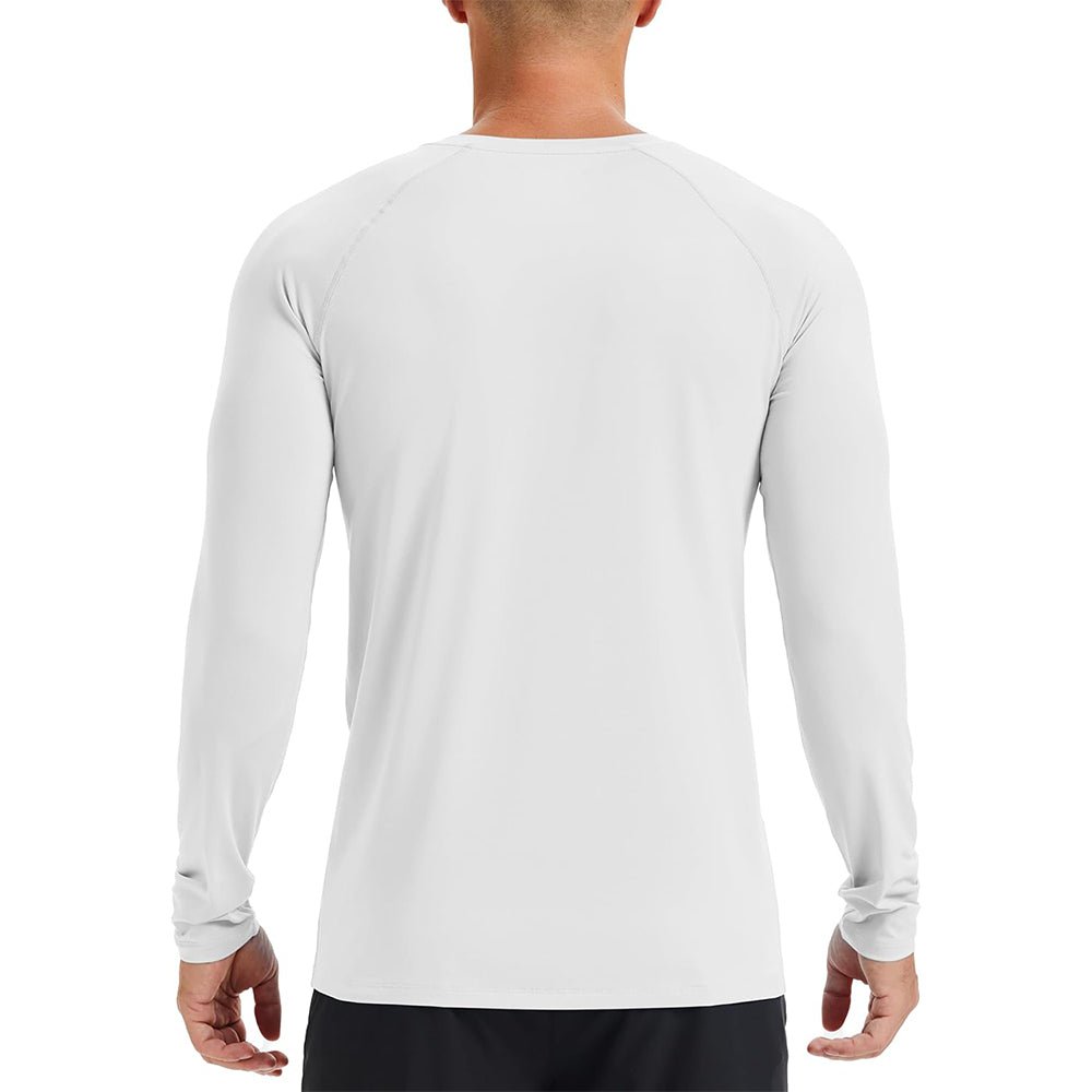 Men's Long Sleeve Rash Guard UPF 50+ Athletic Swim Shirt