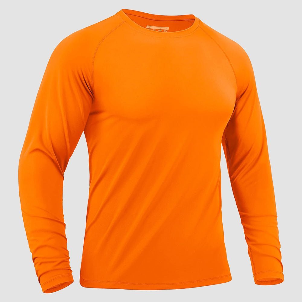 Men's Long Sleeve Rash Guard UPF 50+ Athletic Swim Shirt - veyora