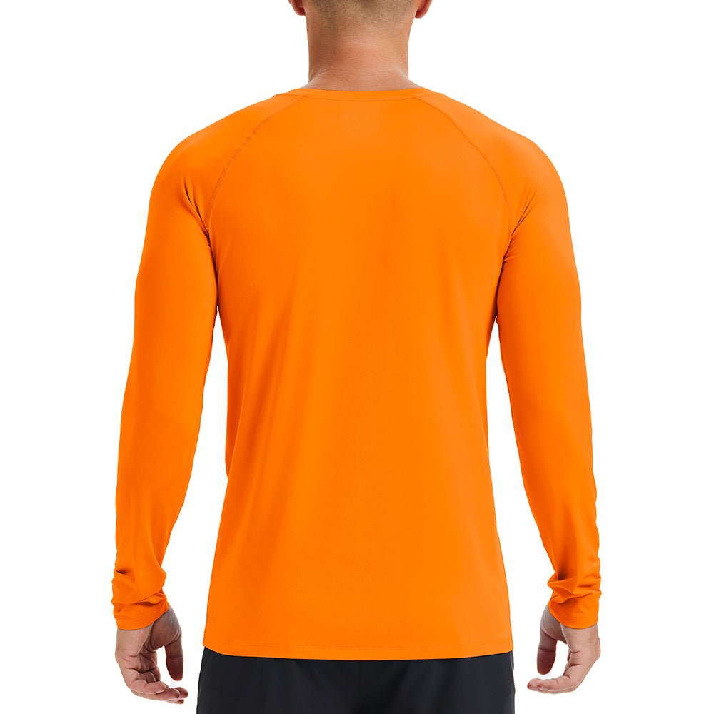 Men's Long Sleeve Rash Guard UPF 50+ Athletic Swim Shirt